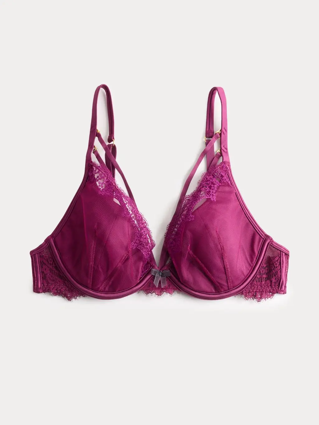 A deep purple plunge bra by M&S