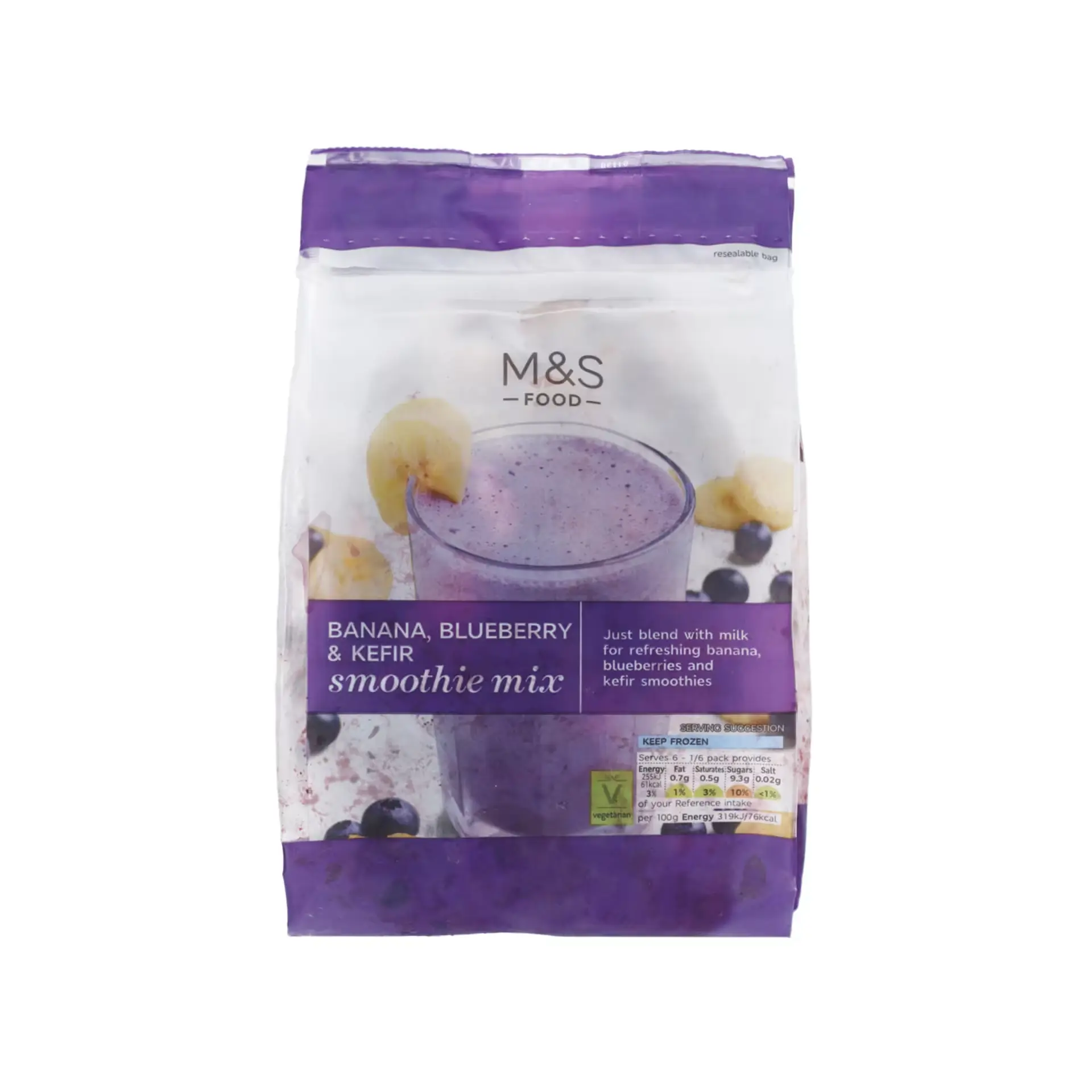 Banana, Blueberry and Kefir Smoothie Mix