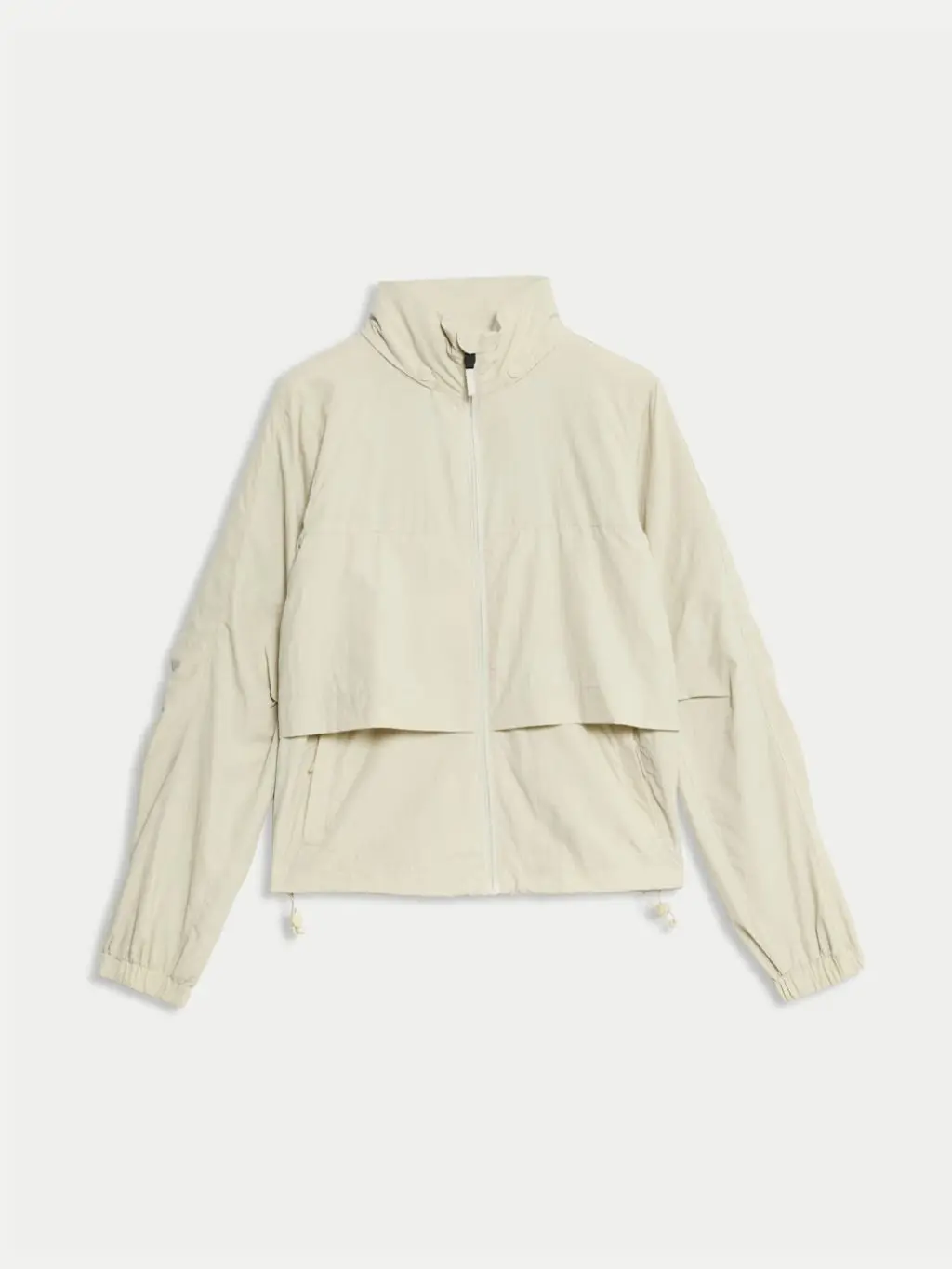 A cutout of a cream hoodens ports jacket by Goodmove