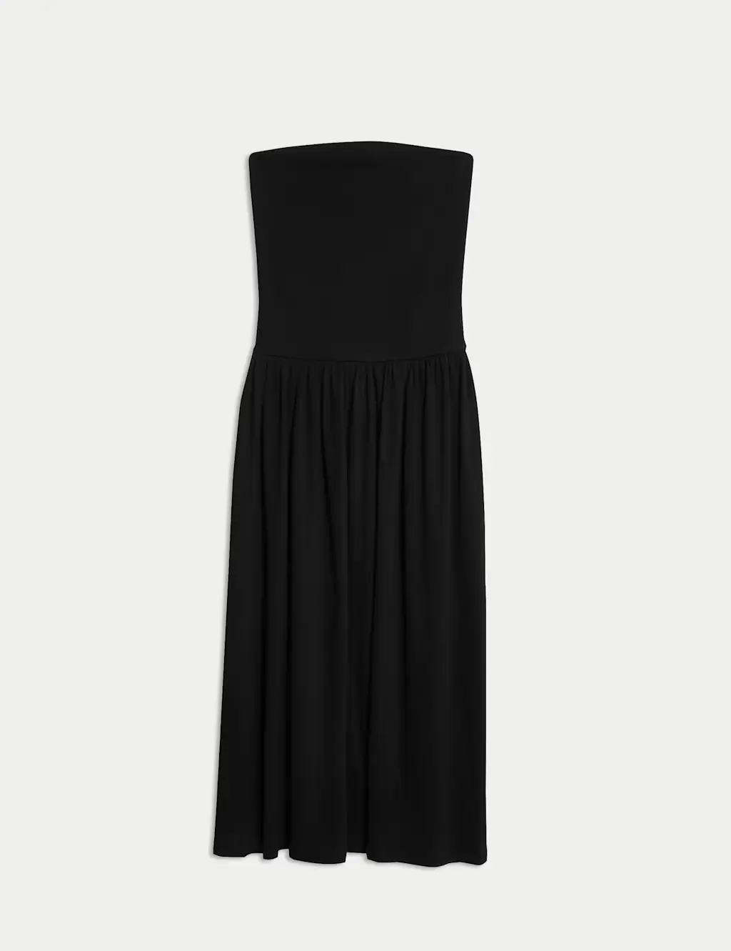 A black drop waist dress