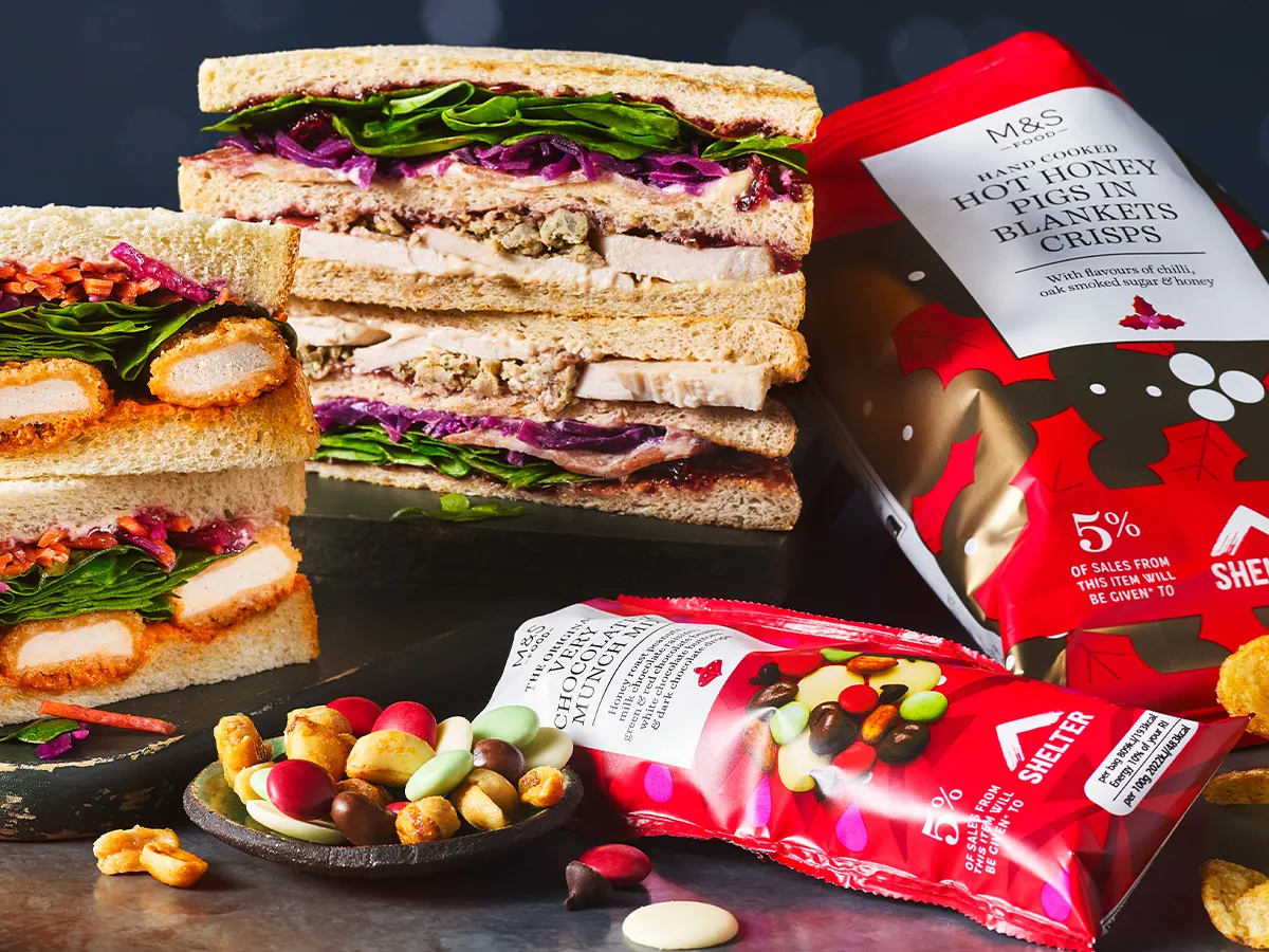 Christmas sandwiches and snacks