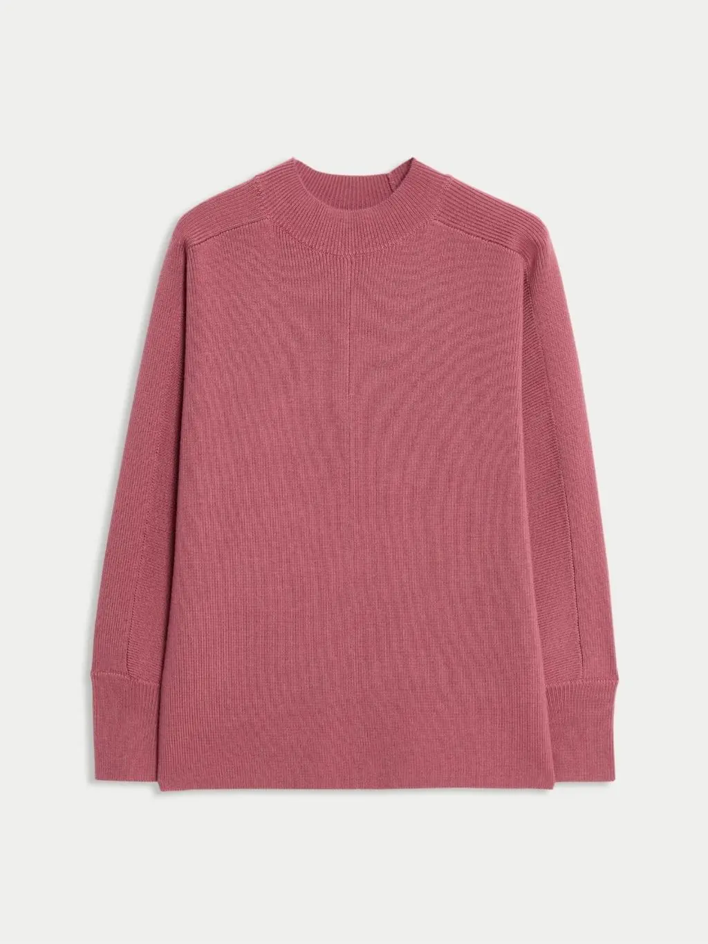 Cutout of a pink funnel neck jumper by M&S