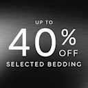 Up to 40% off selected Bedding