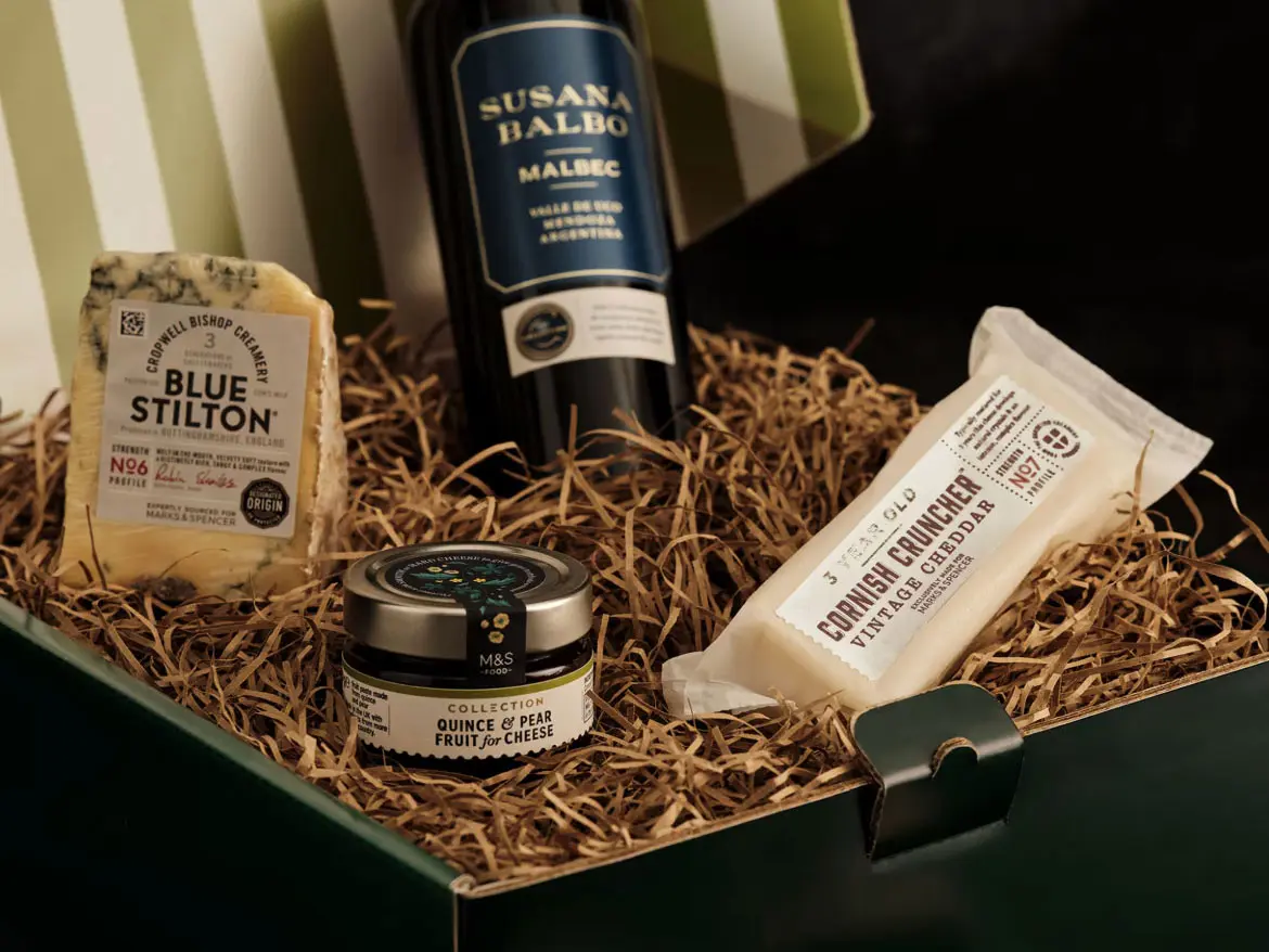 Wine and cheese hamper