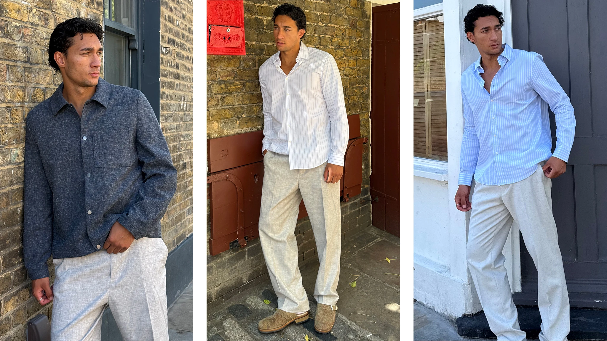 Manawa Owens in three different outfits