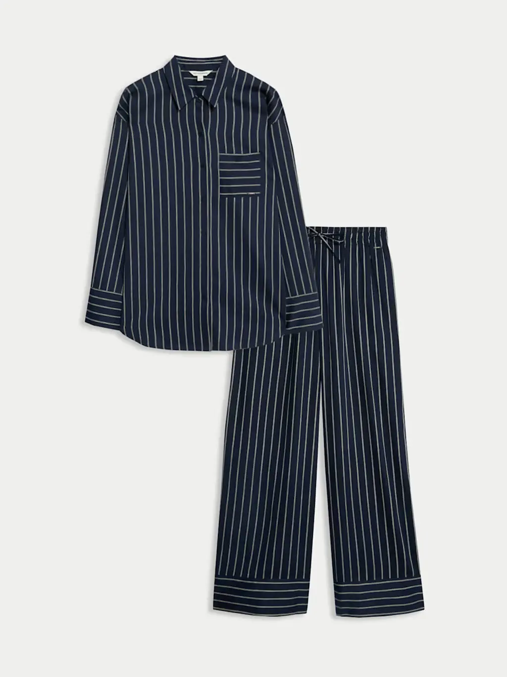 Striped satin pyjama set