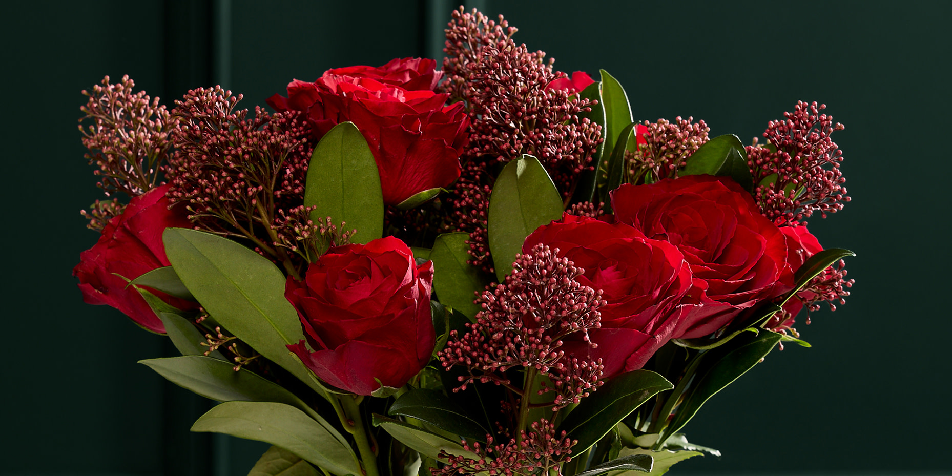 A bouquet of Christmas flowers