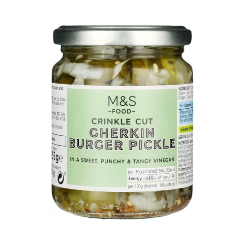 Jar of burger pickle