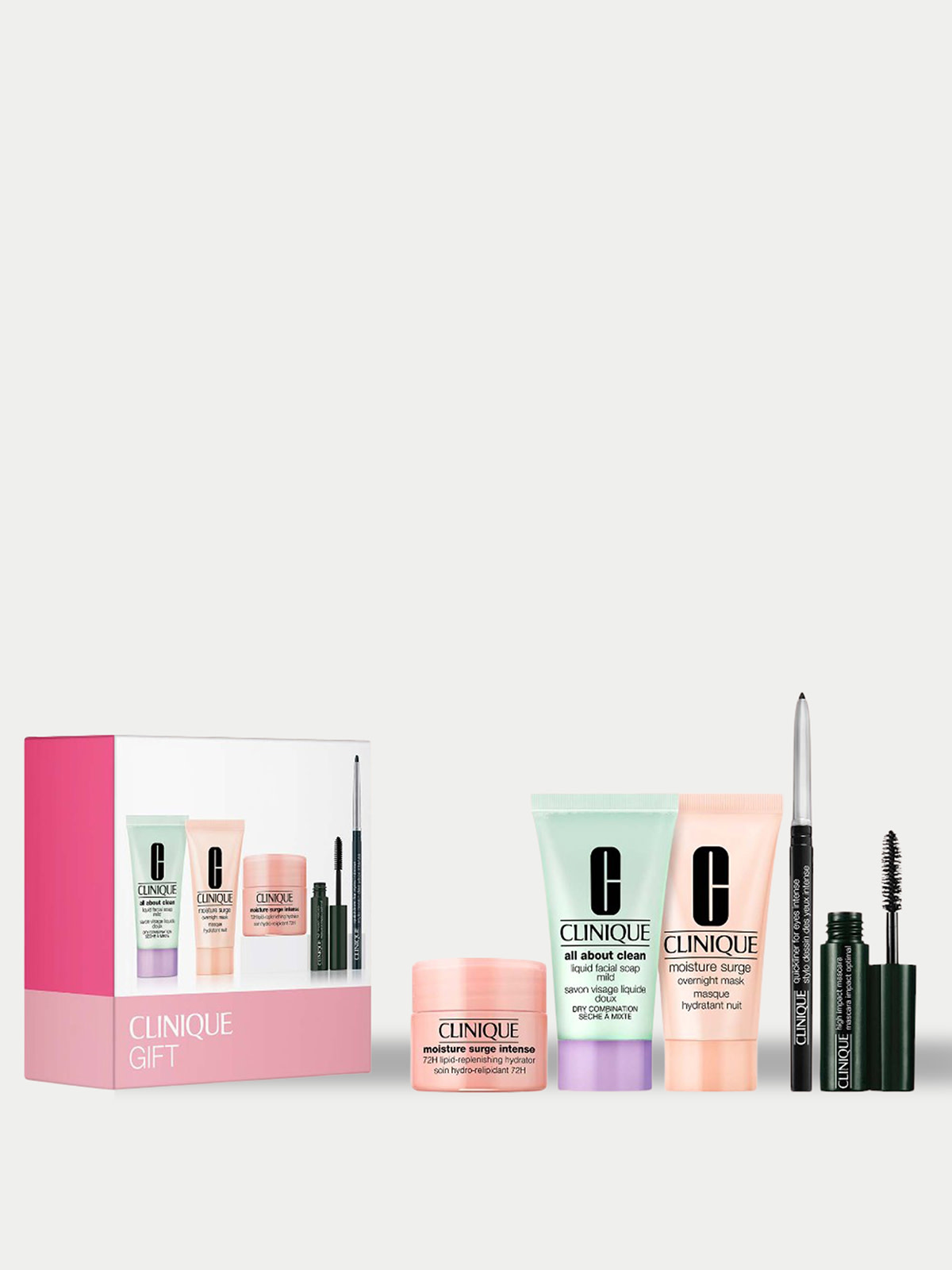 Free Clinique 5-piece gift set when you buy two Clinique products. Shop now