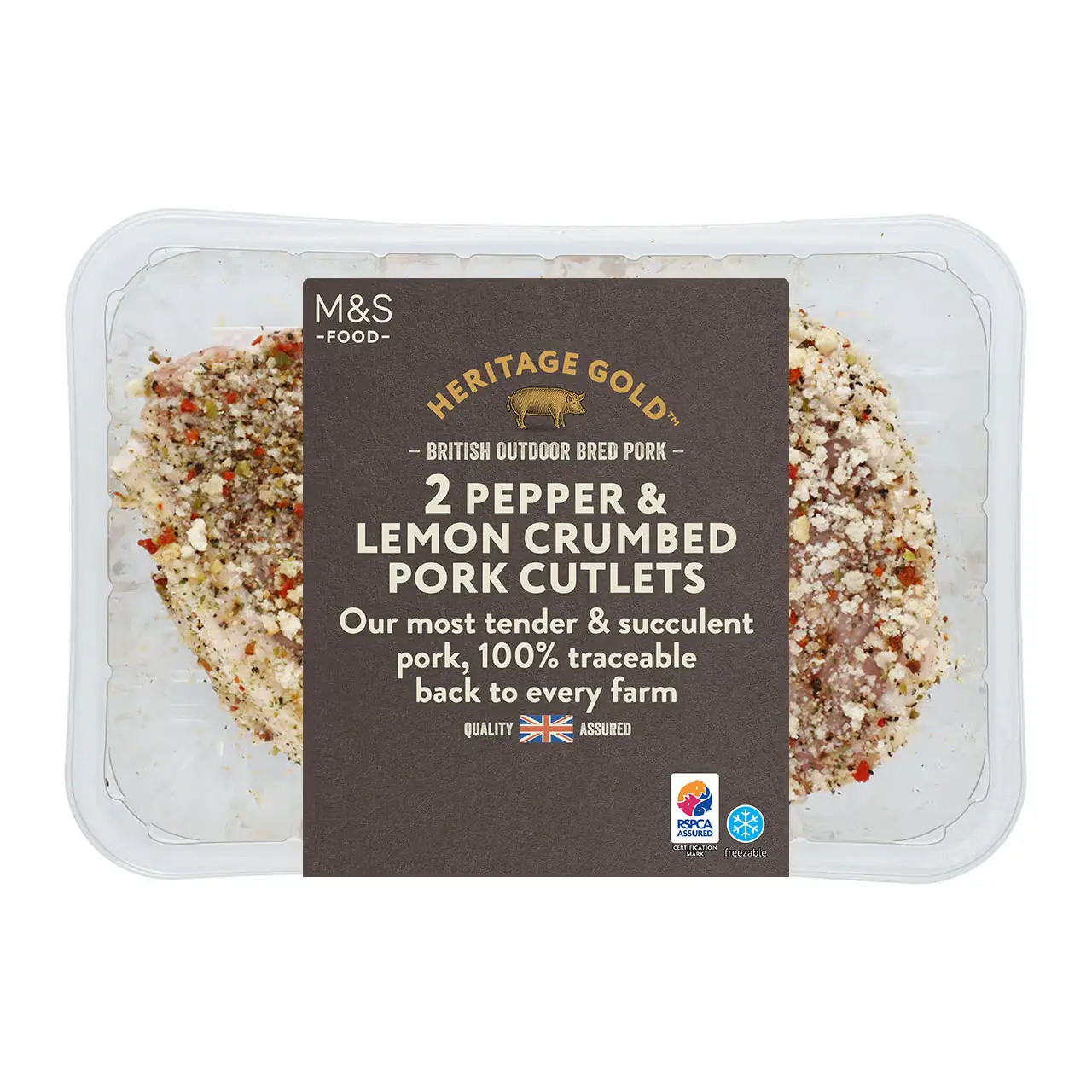 British Heritage Pepper and Lemon Crumb Pork Cutlets
