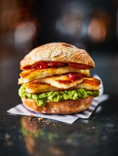Halloumi avocado sandwich