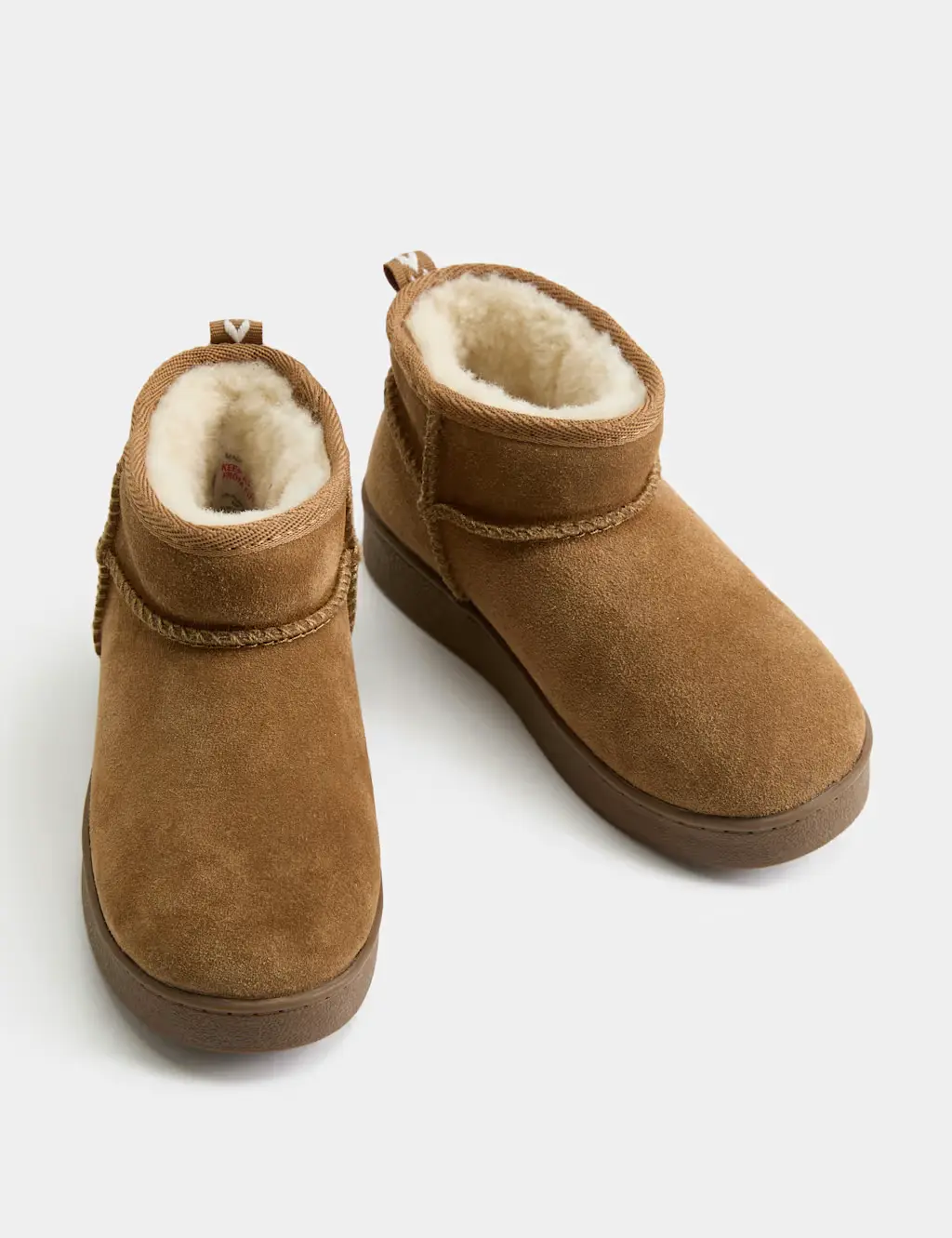 Kids' Suede Warm Lined Pull On Boots