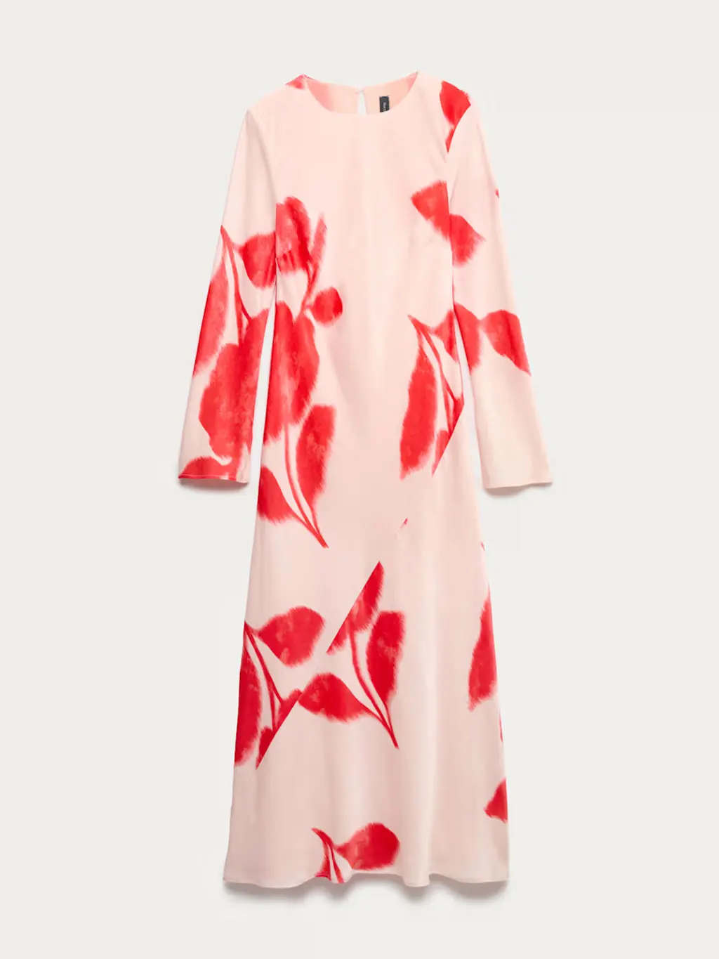 Pink and red floral-print dress