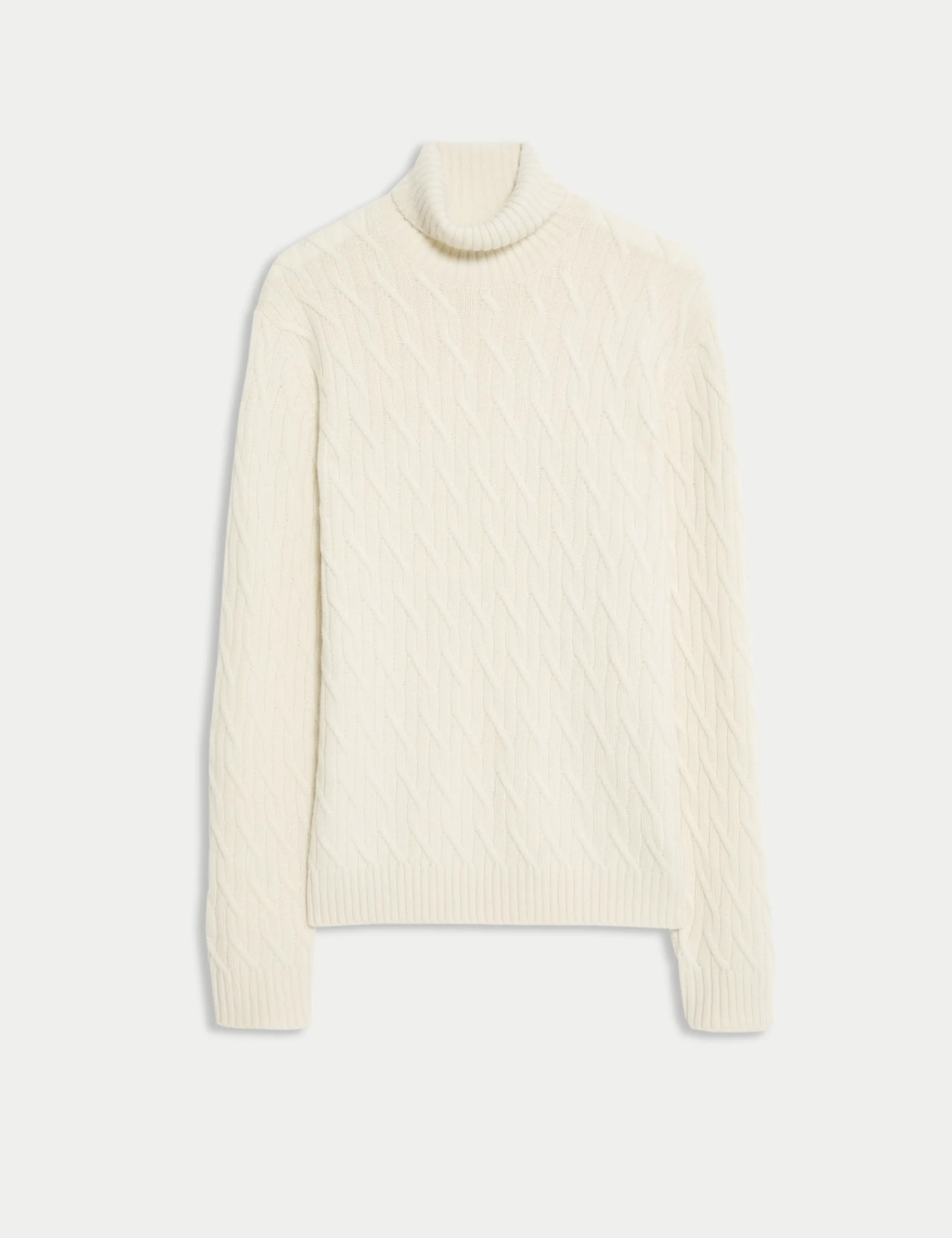 Jaeger cream cashmere polo-neck jumper