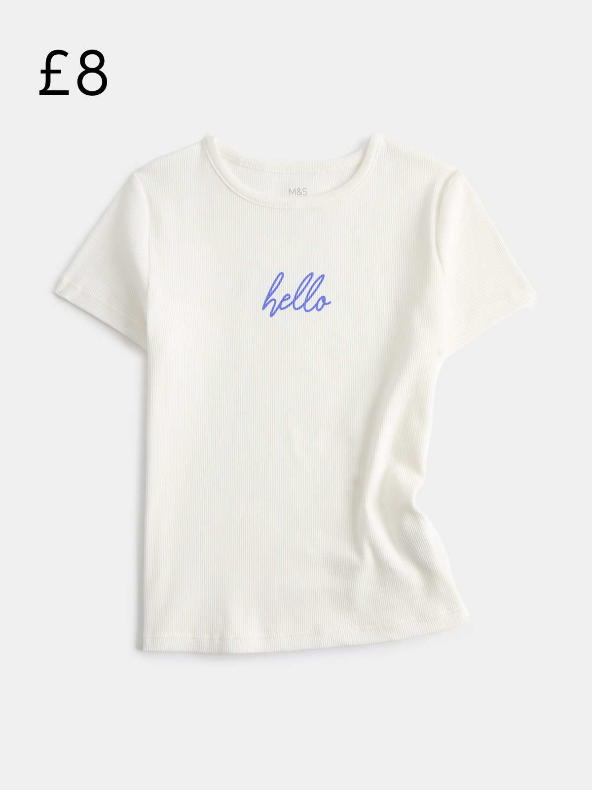 Cotton Rich Hello Ribbed Top