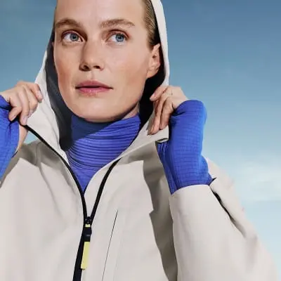 Woman wearing winter sportswear