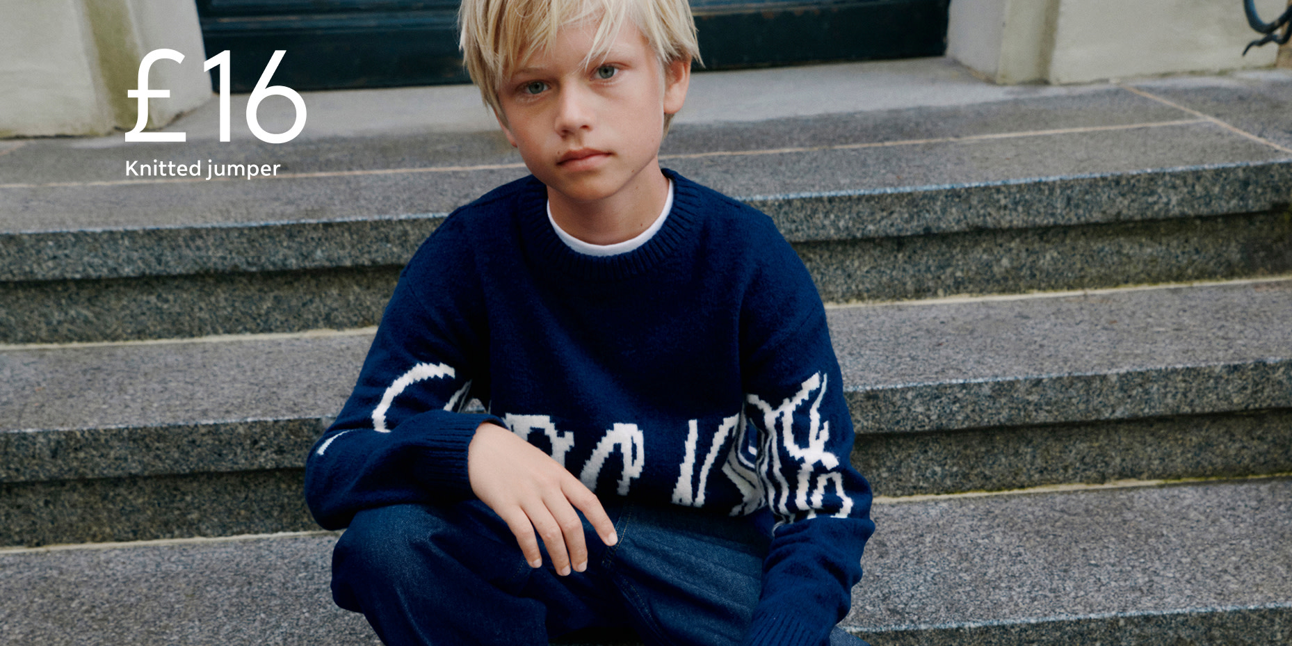 Boy wearing jumper
