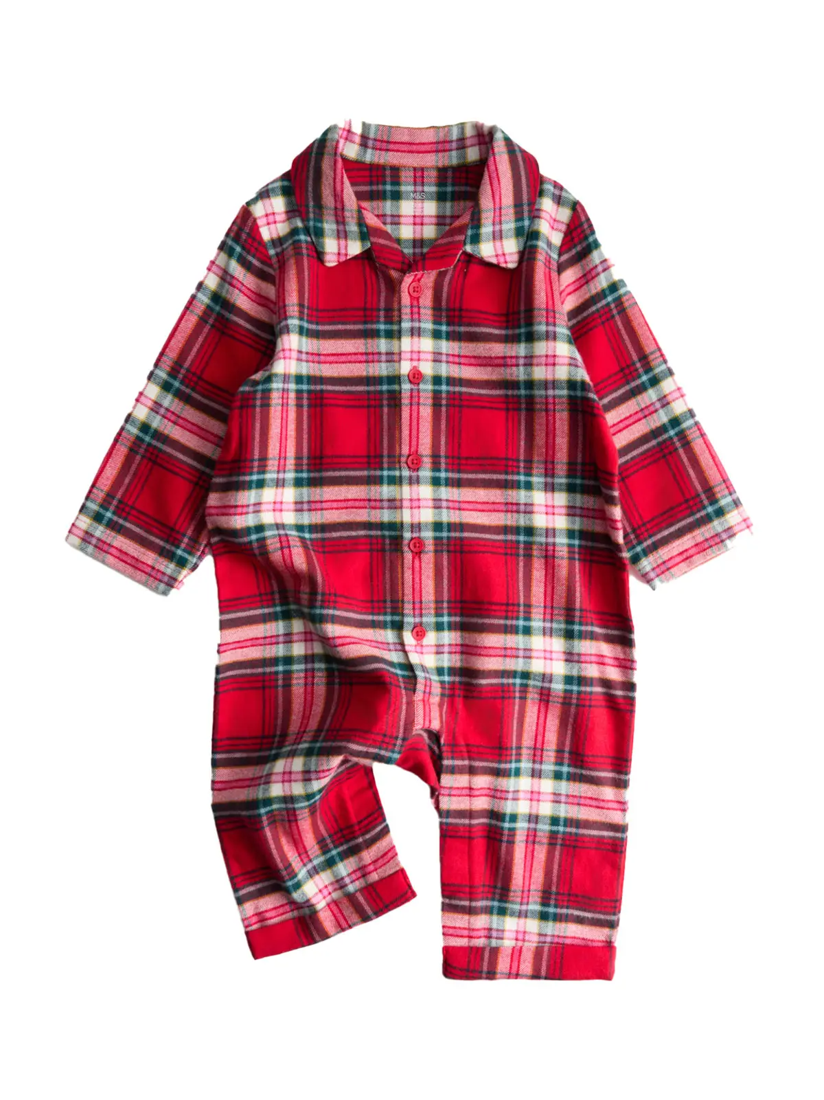 Kid's red checked romper