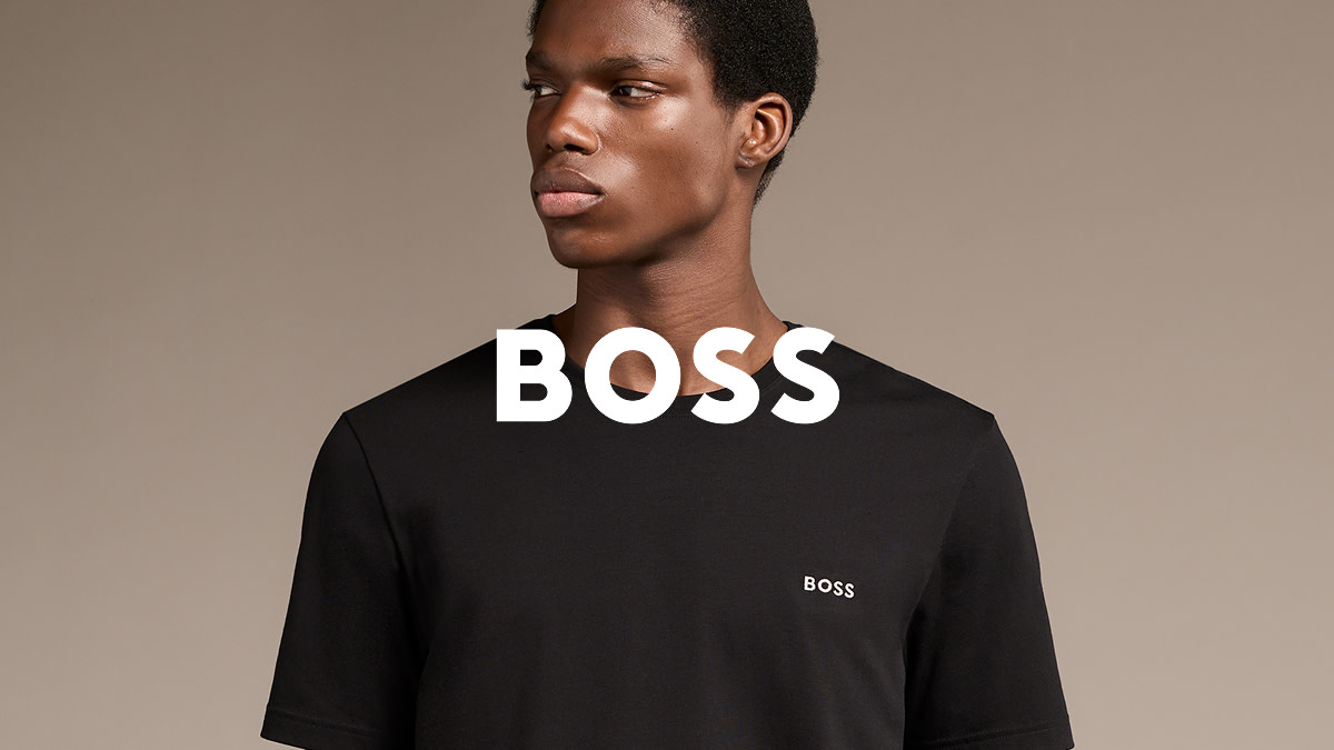 Man wearing black Hugo Boss top