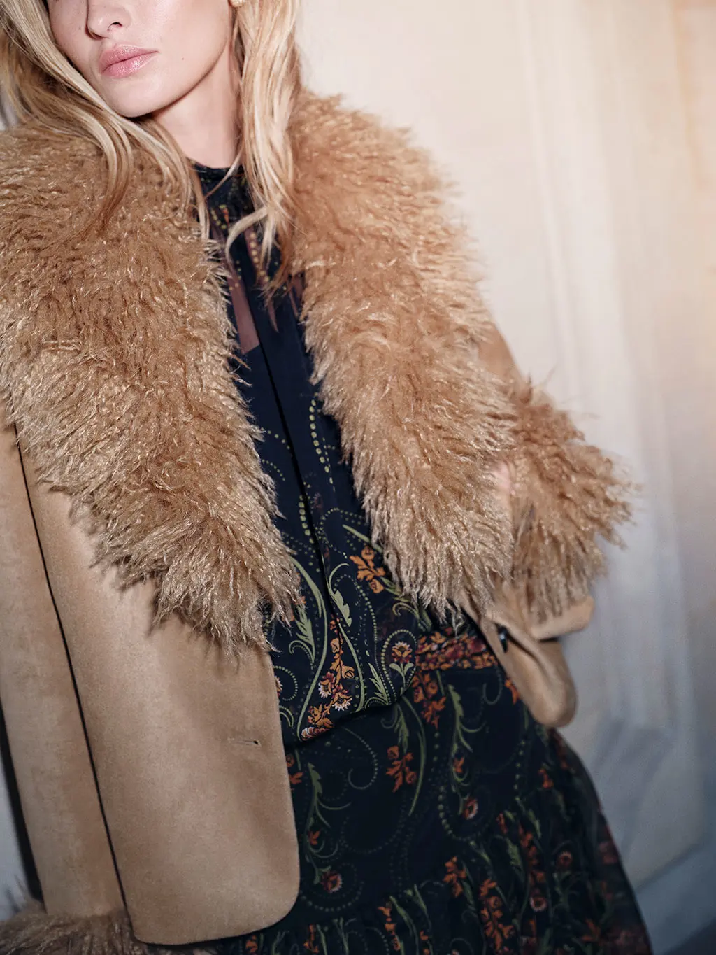 Woman in fur jacket