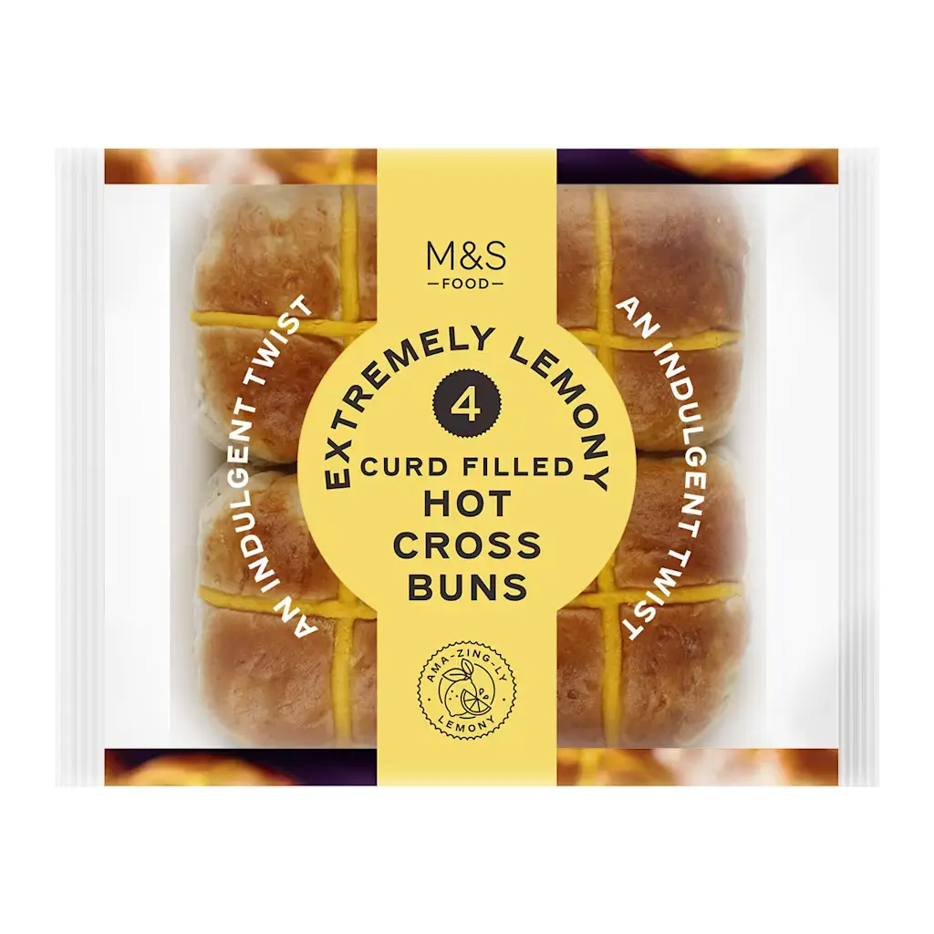 Lemon hot cross bun
