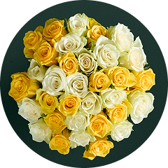 Medium yellow rose bouquet