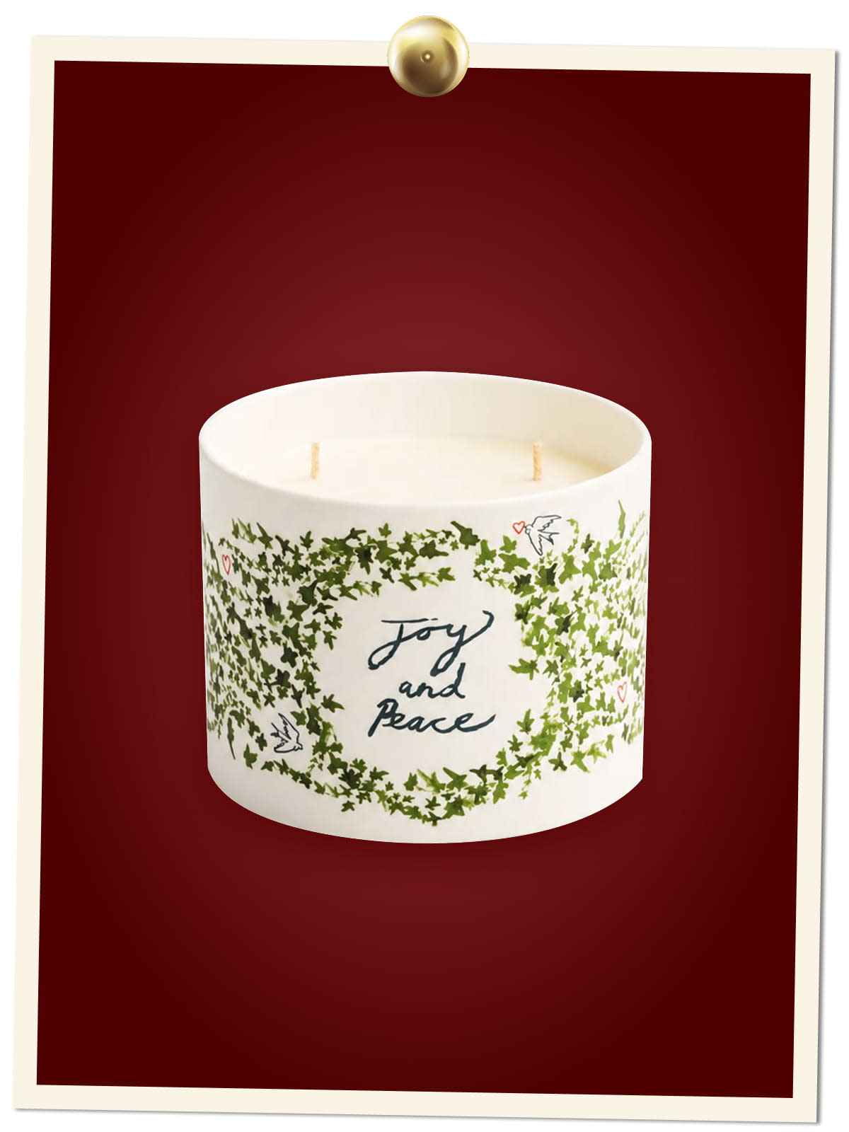 White and green candle