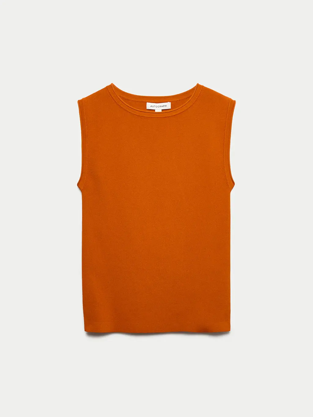 Orange knitted vest