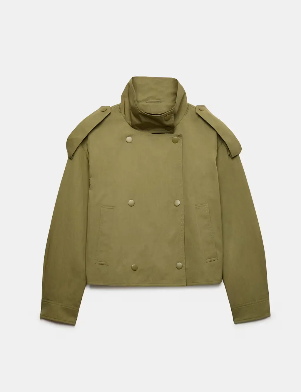 Cotton Rich Double Breasted Utility Jacket
