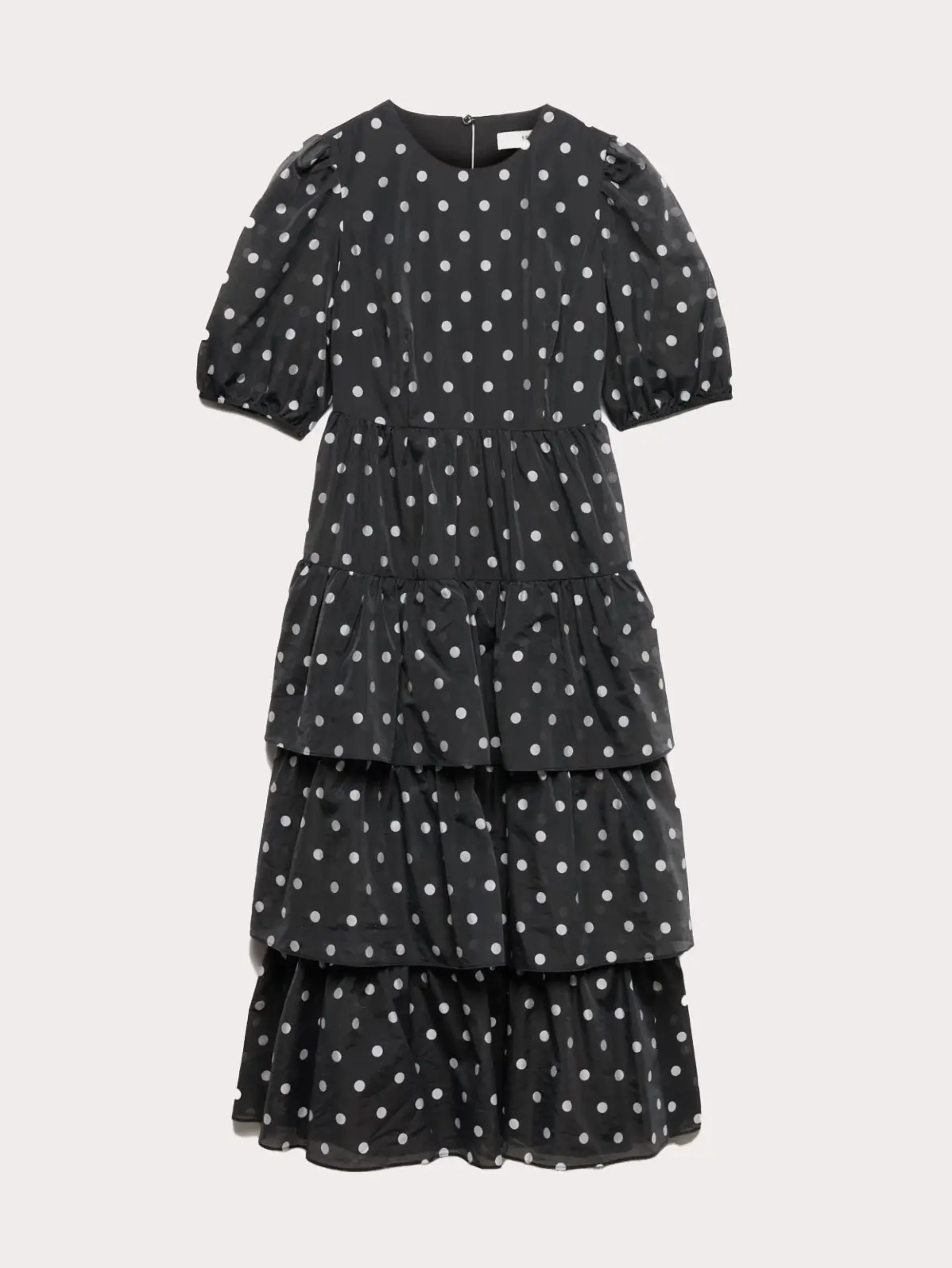 Black polka-dot dress