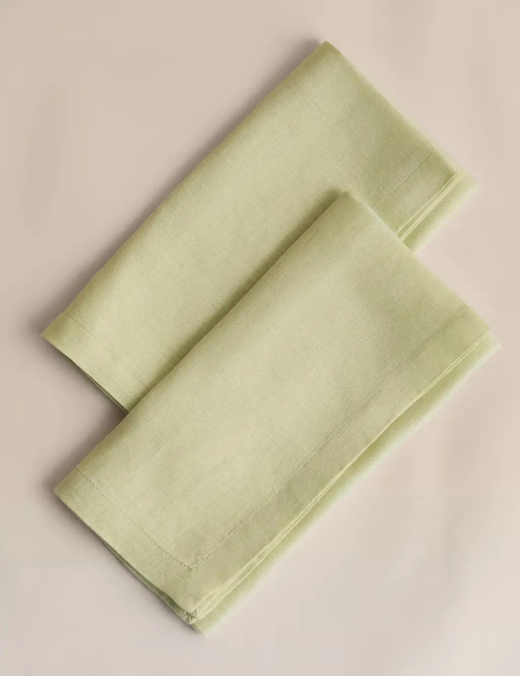 Green linen napkins