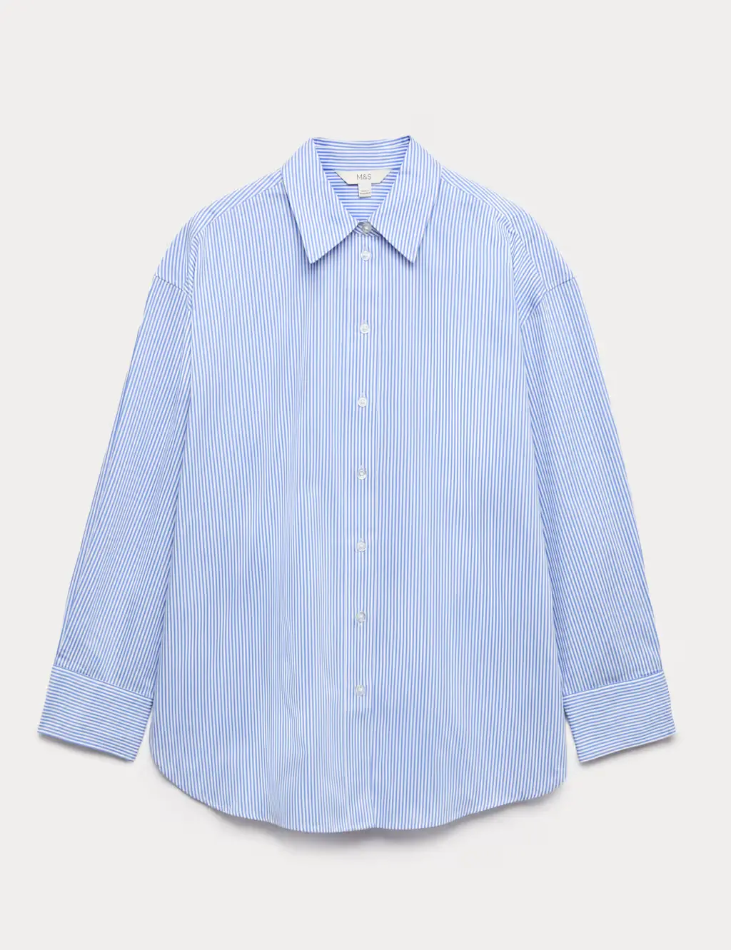 Pure Cotton Striped Oversized Shirt