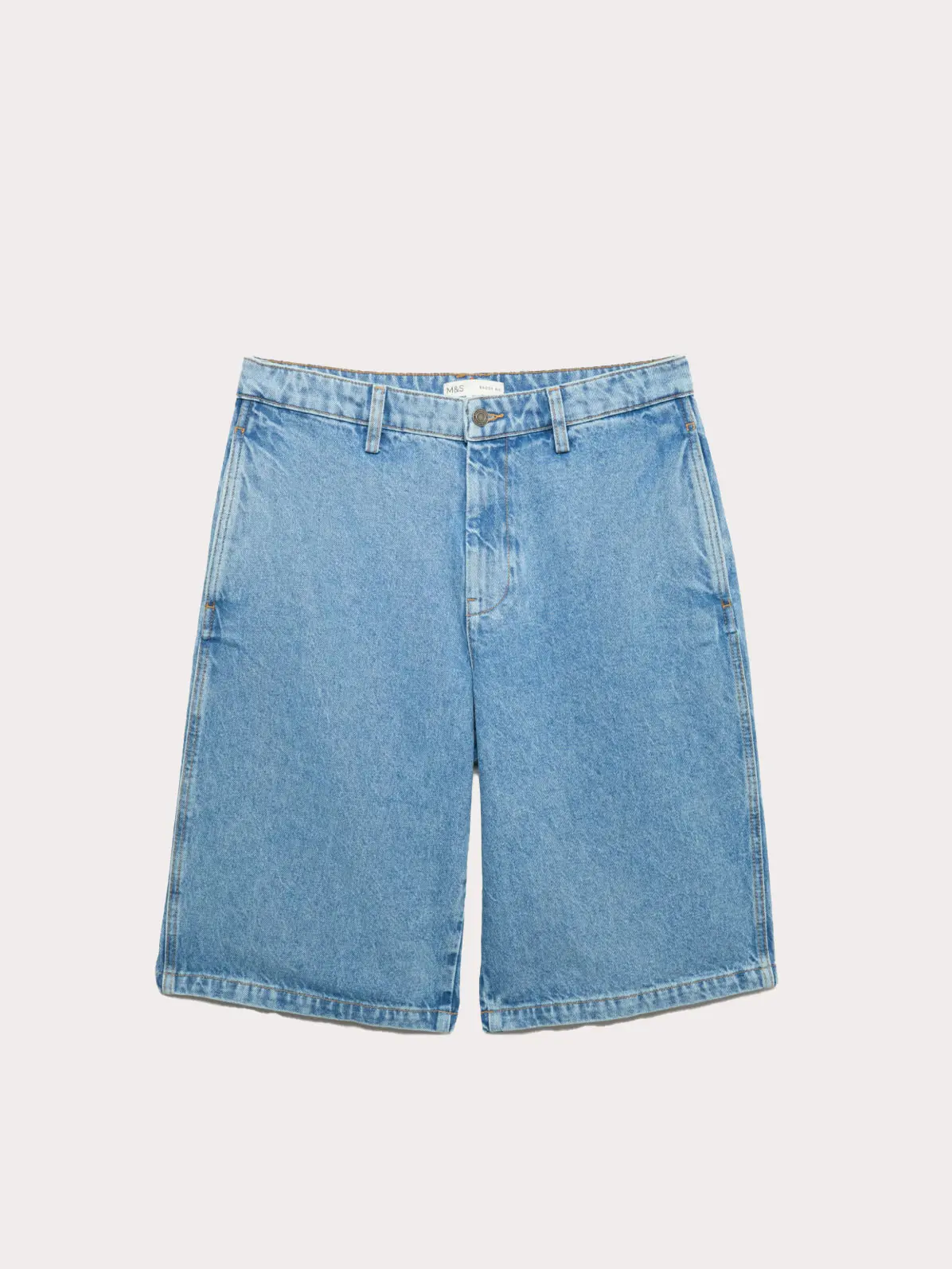 Blue denim shorts