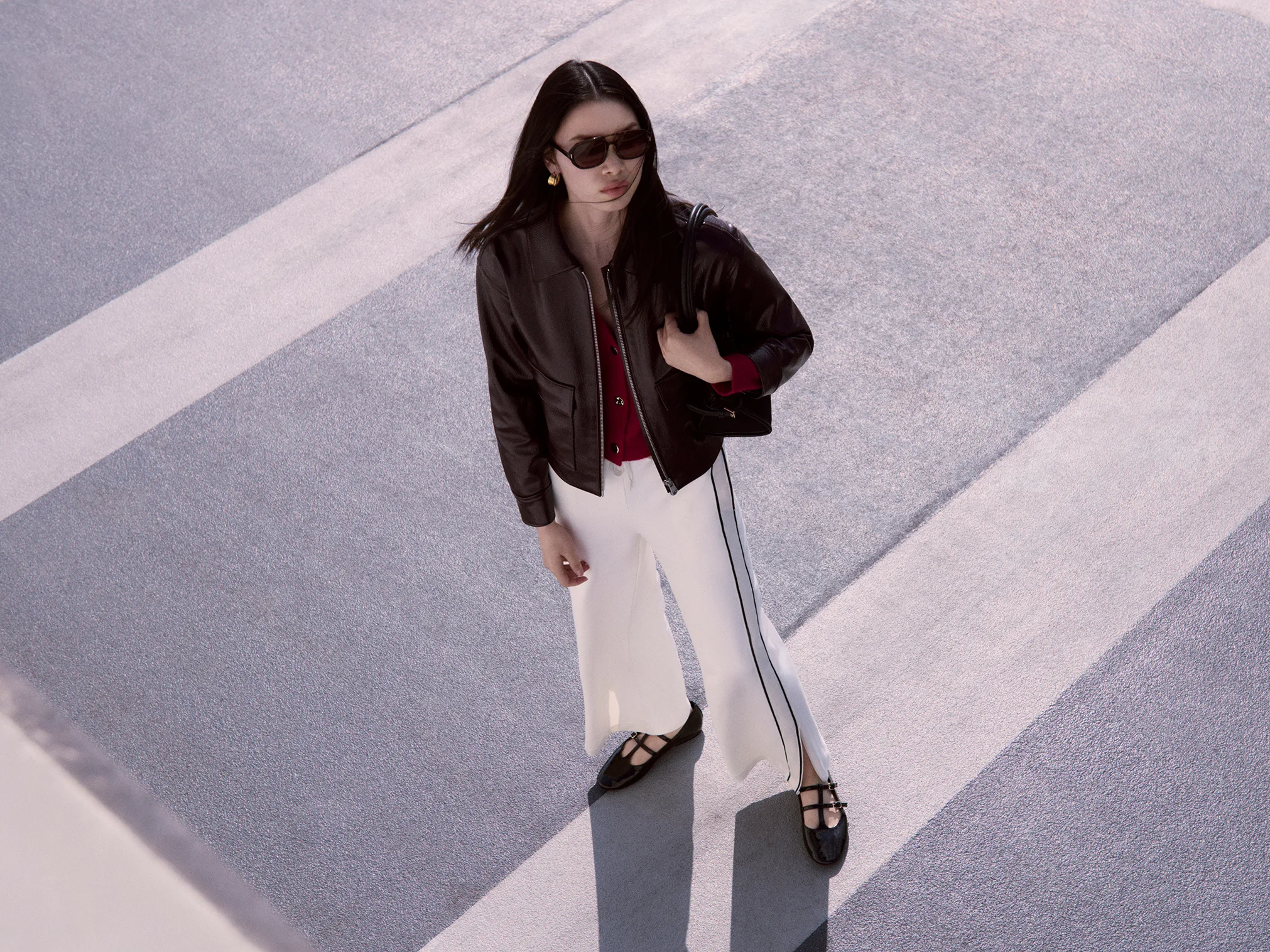 Woman in stylish outfit