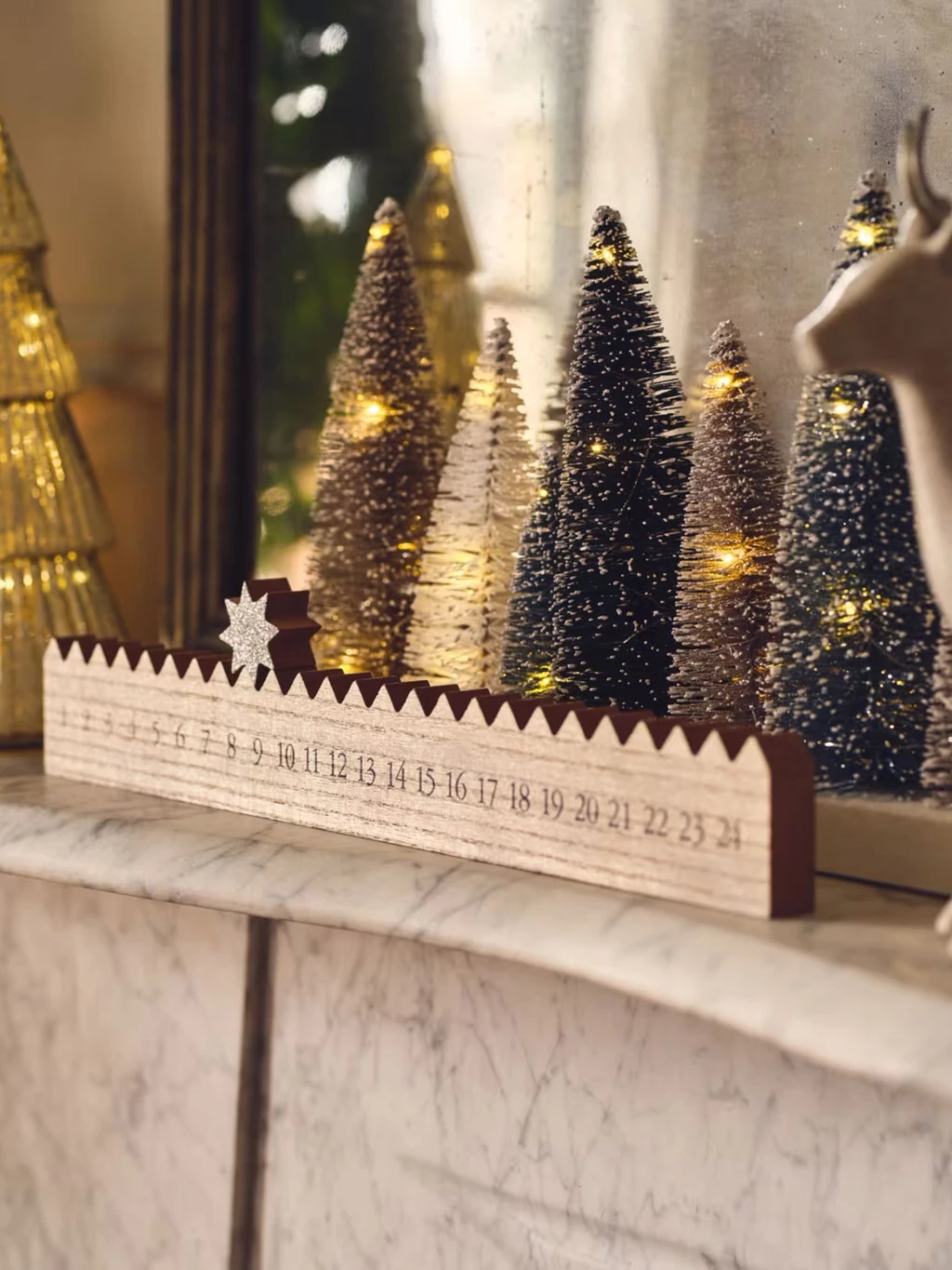 Wooden star advent calendar