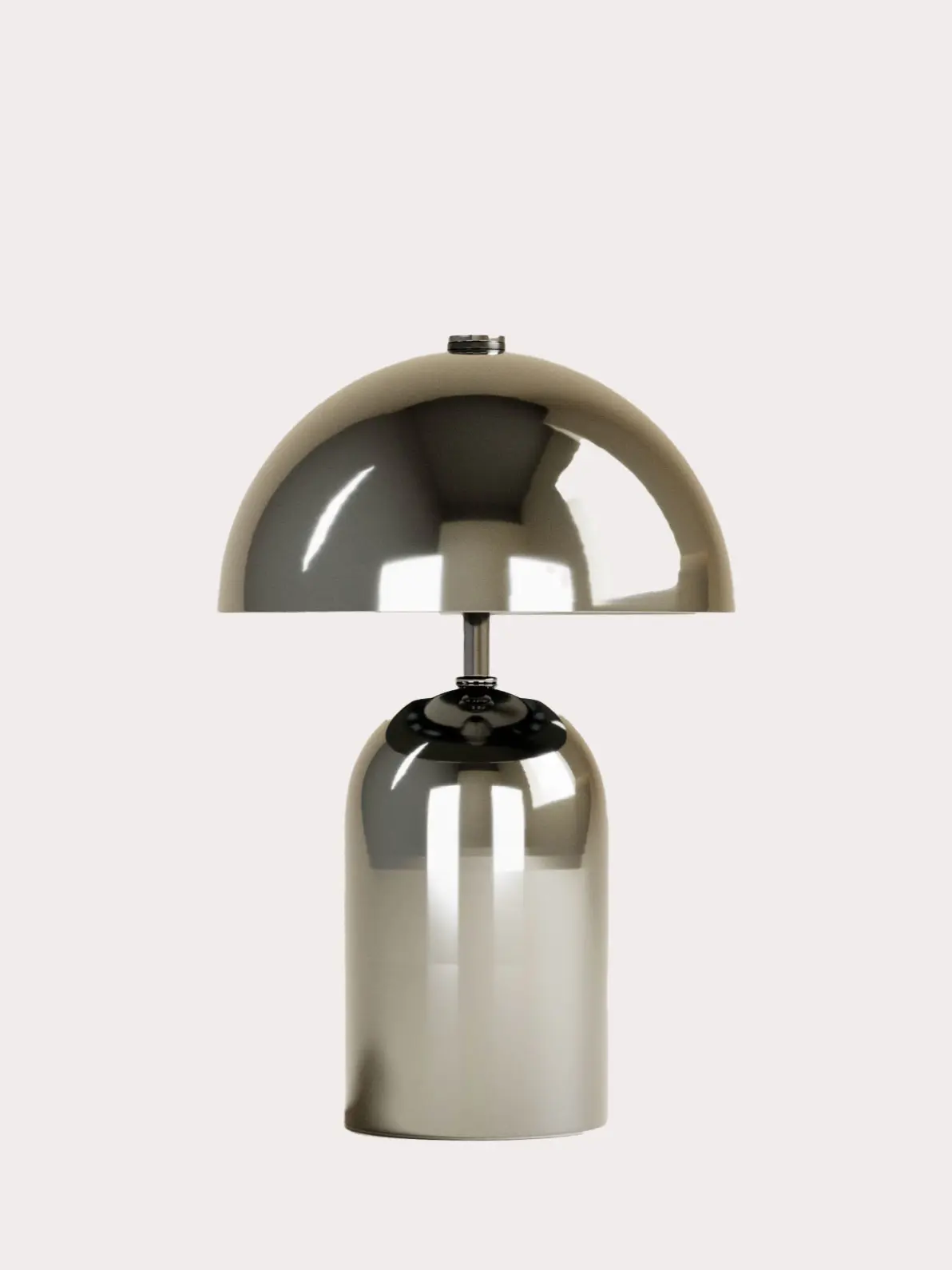 Metallic dome rechargeable lamp