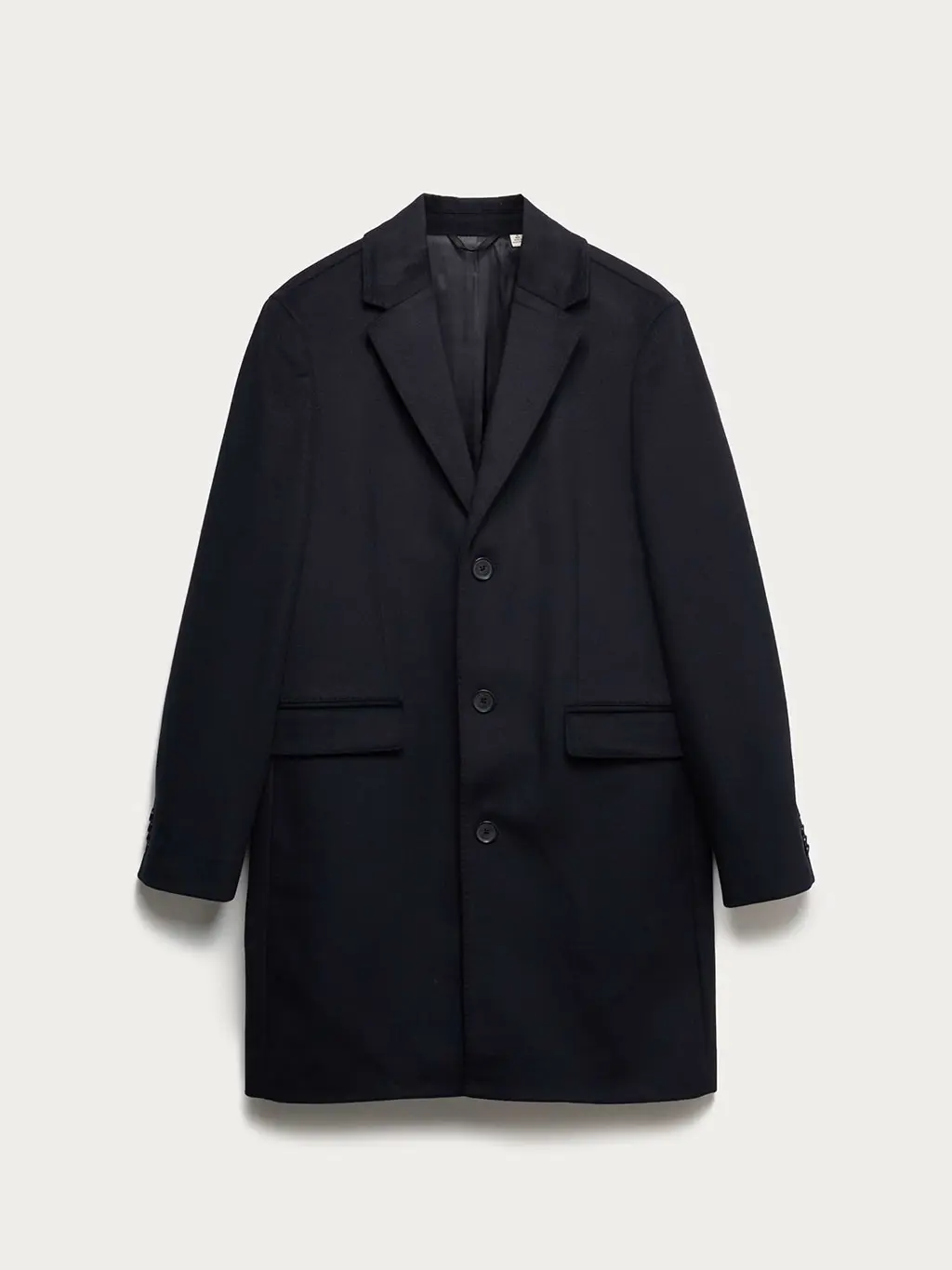 Dark navy wool blend coat