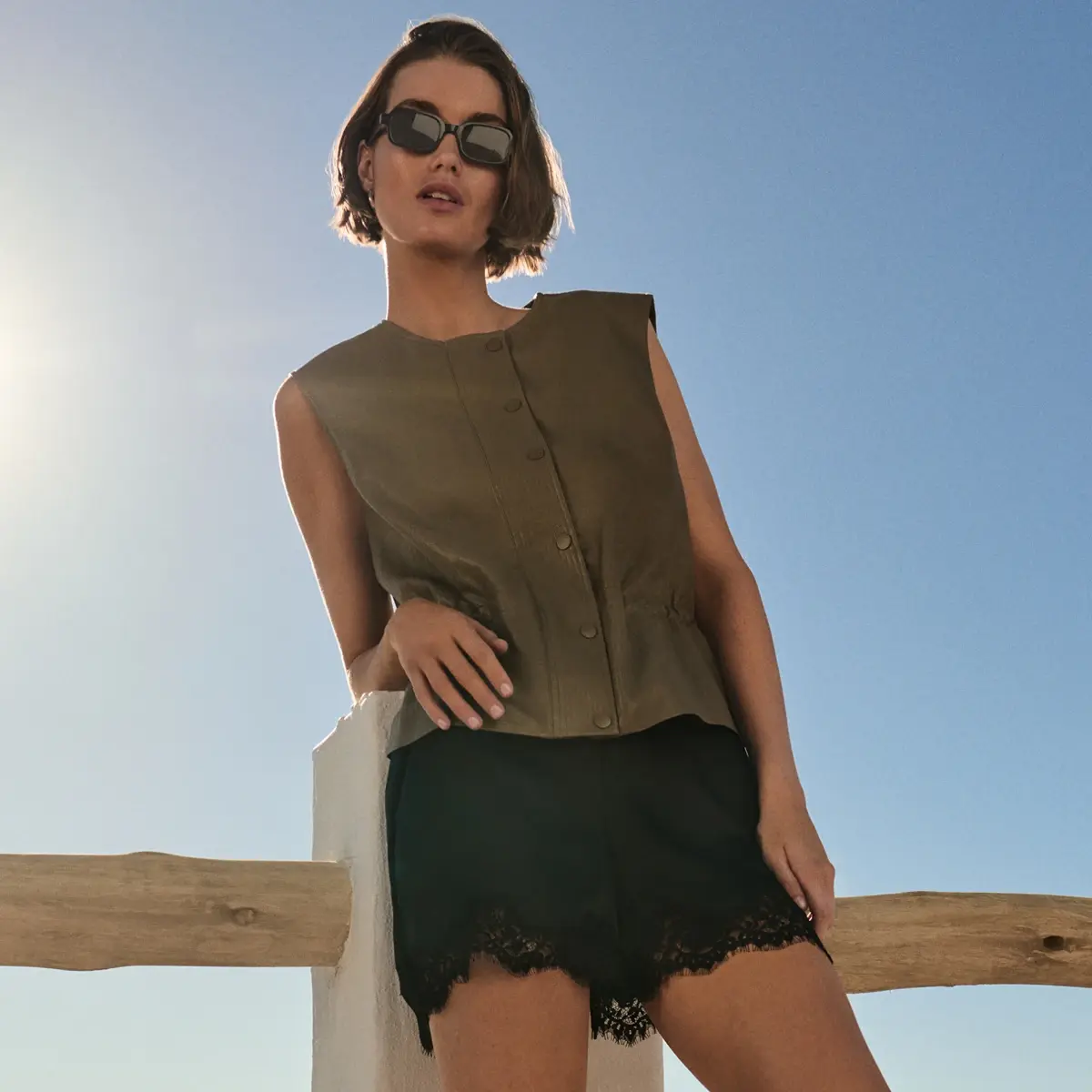 Women wearing summer top