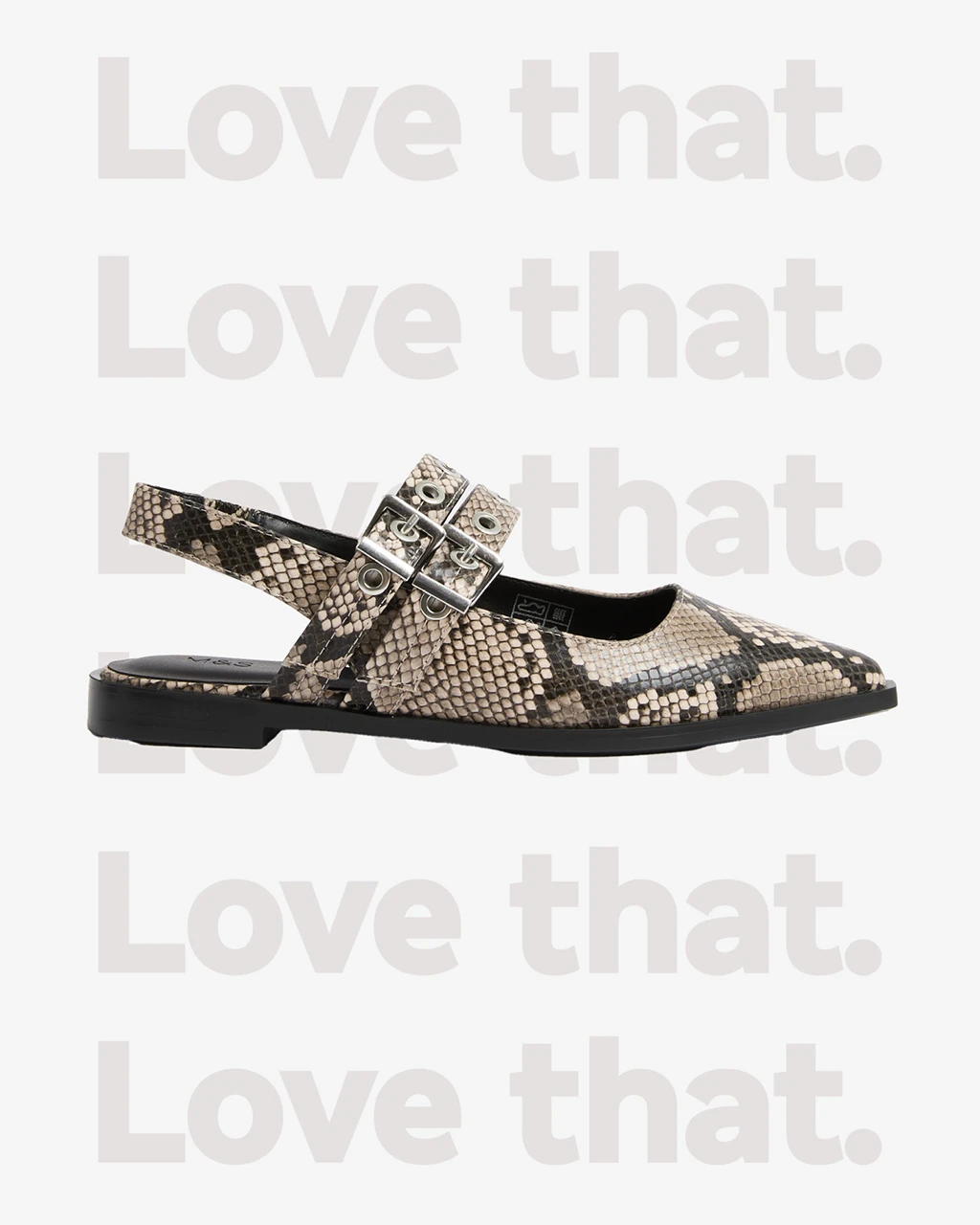 Women's snake-print Mary Janes 