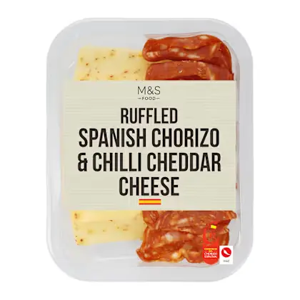 Ruffled Spanish Chorizo and Chilli Cheddar Cheese