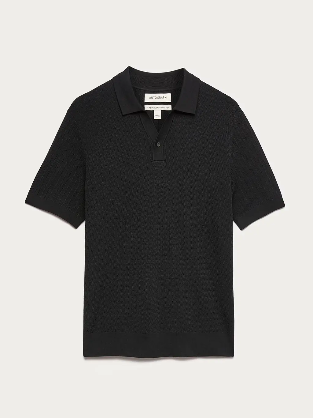 Black knitted polo