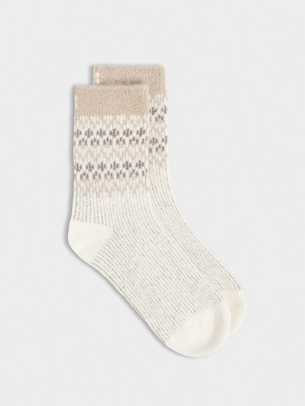 A pair of knitted sports socks