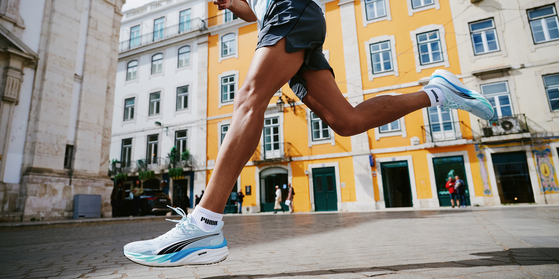 Man running in sportswear
