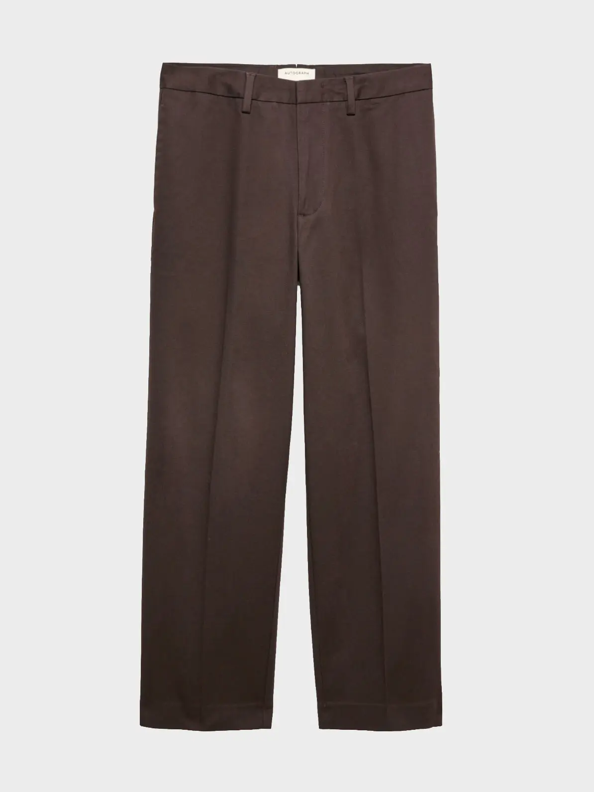 Smart chocolate brown trousers with pleated detail