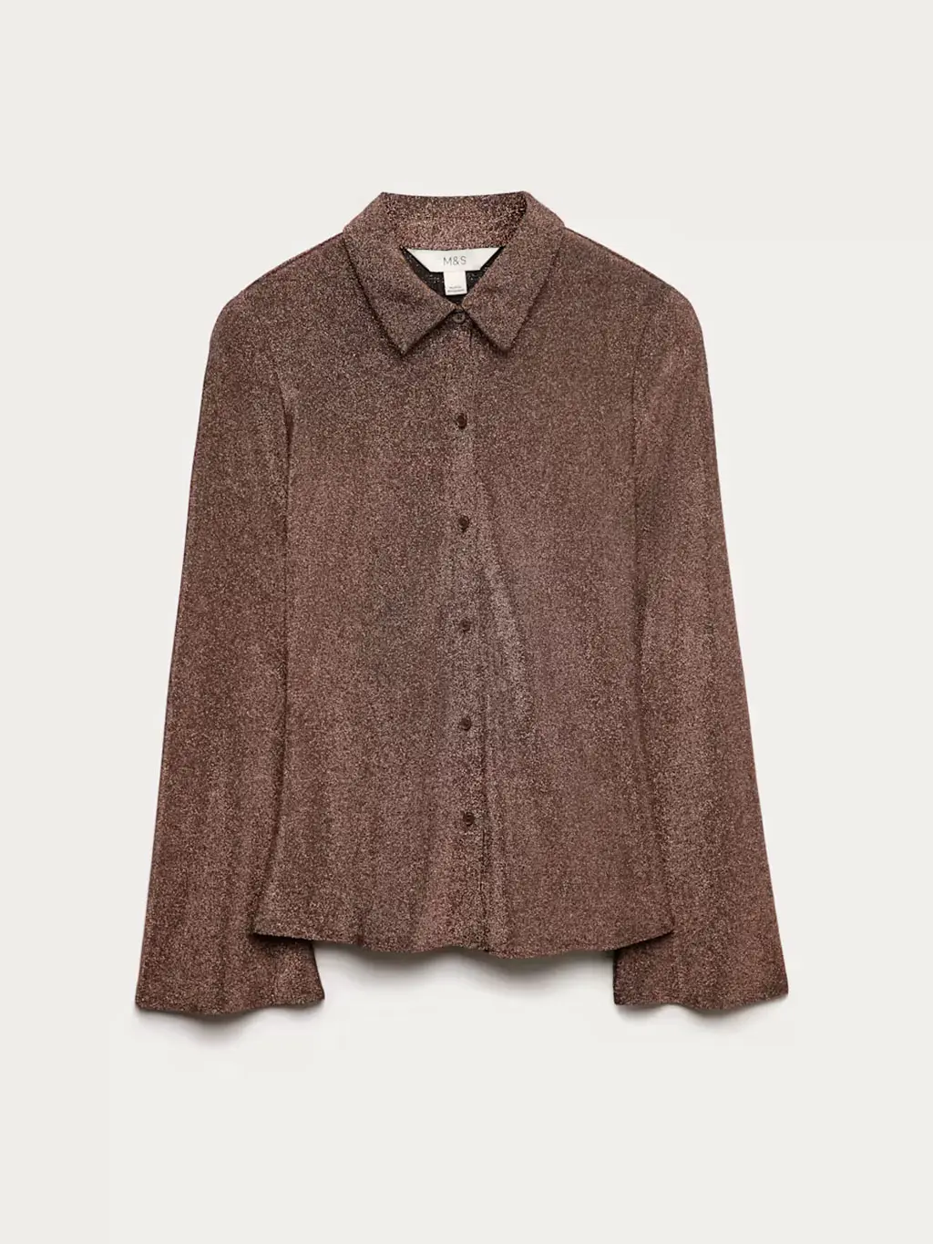 Brown lurex sparkly blouse