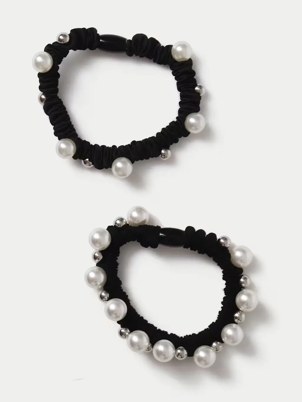 Two-pack of pearl-detailed scrunchies