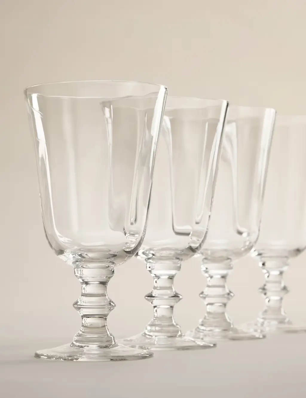 Four wine glasses