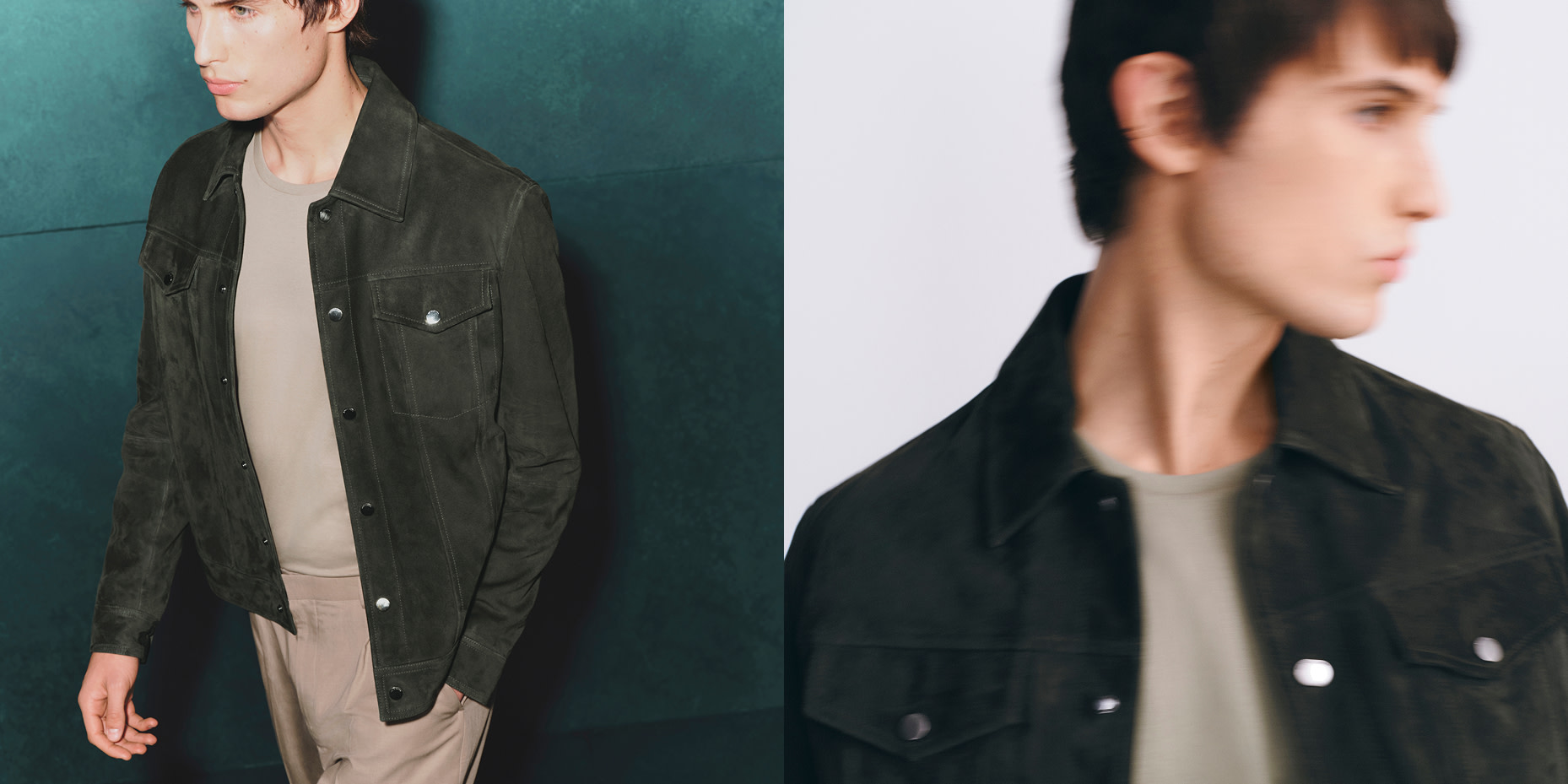 Man wearing brown jacket