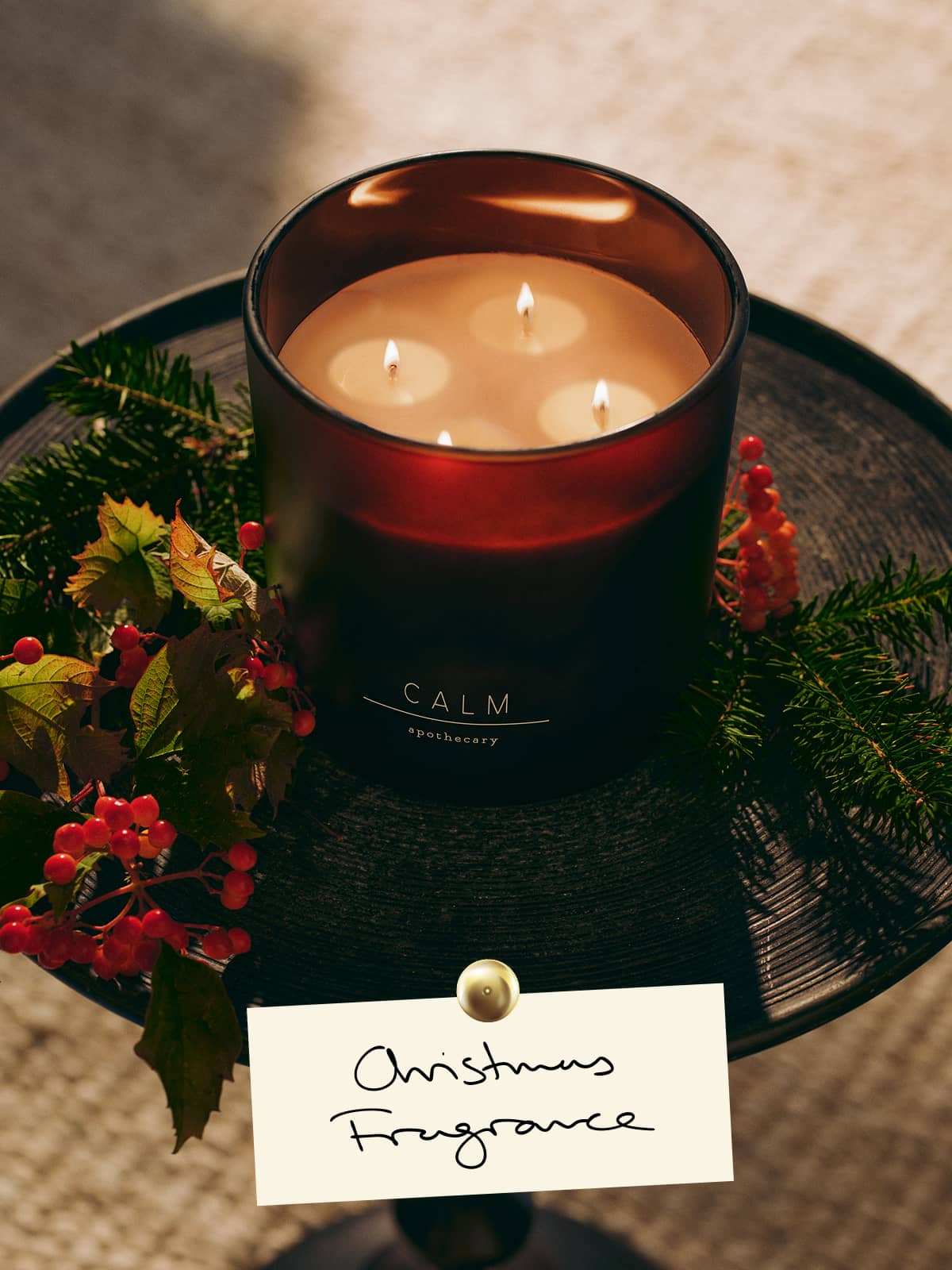 Four wick Christmas candle