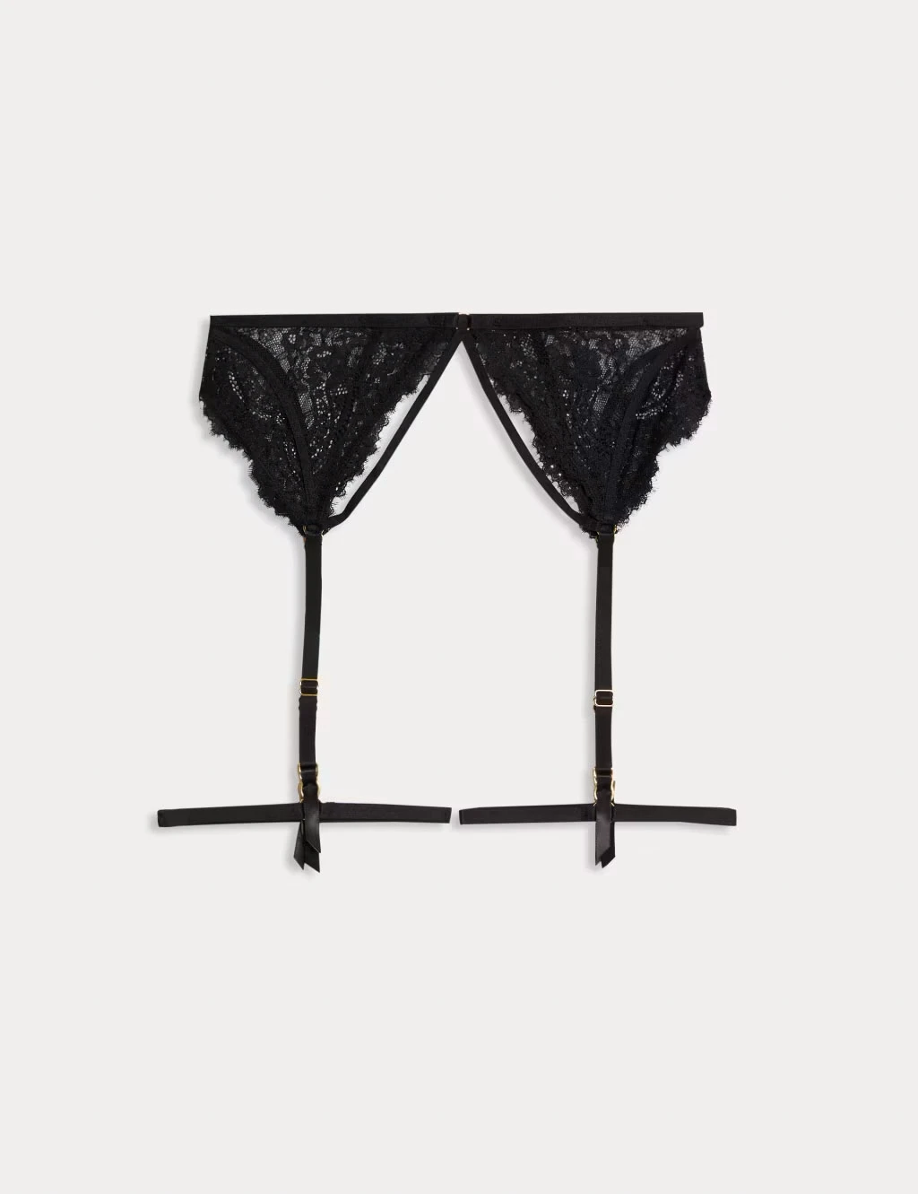 Black lace suspender belt